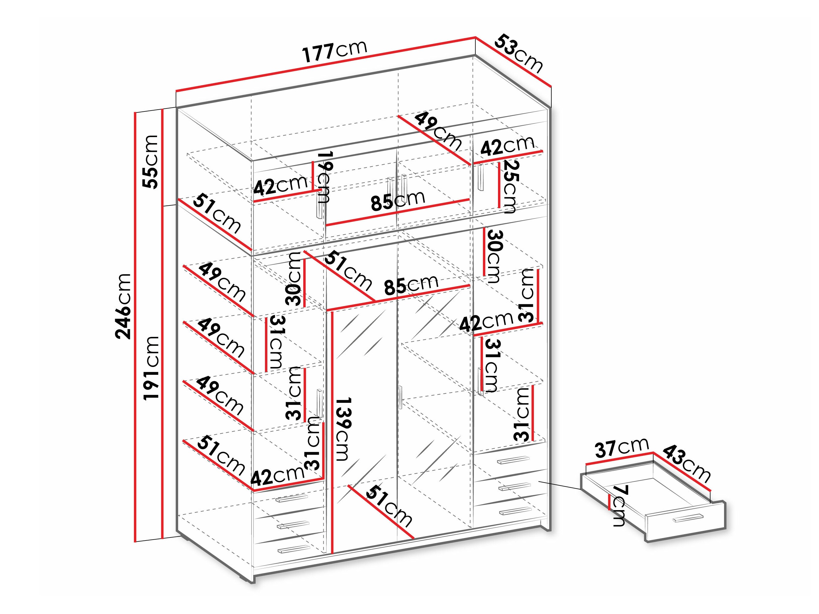 Ormar Novduni 120 (Bijela)