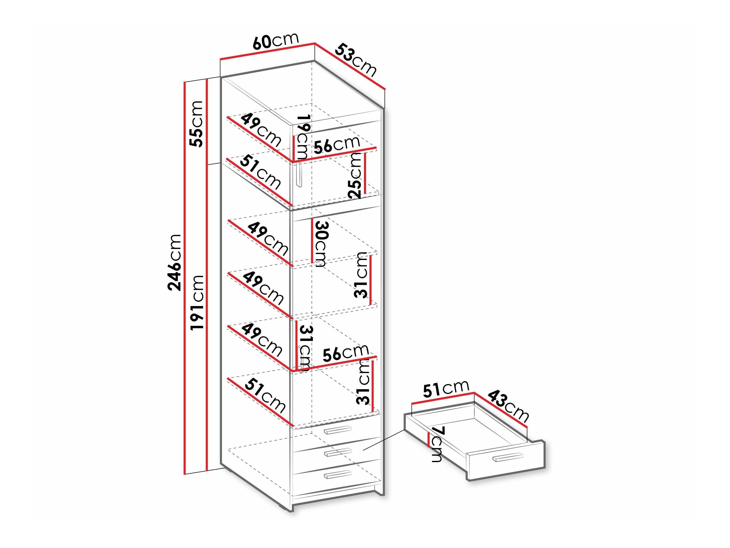 Polica Novduni 111 (Sonoma hrast)