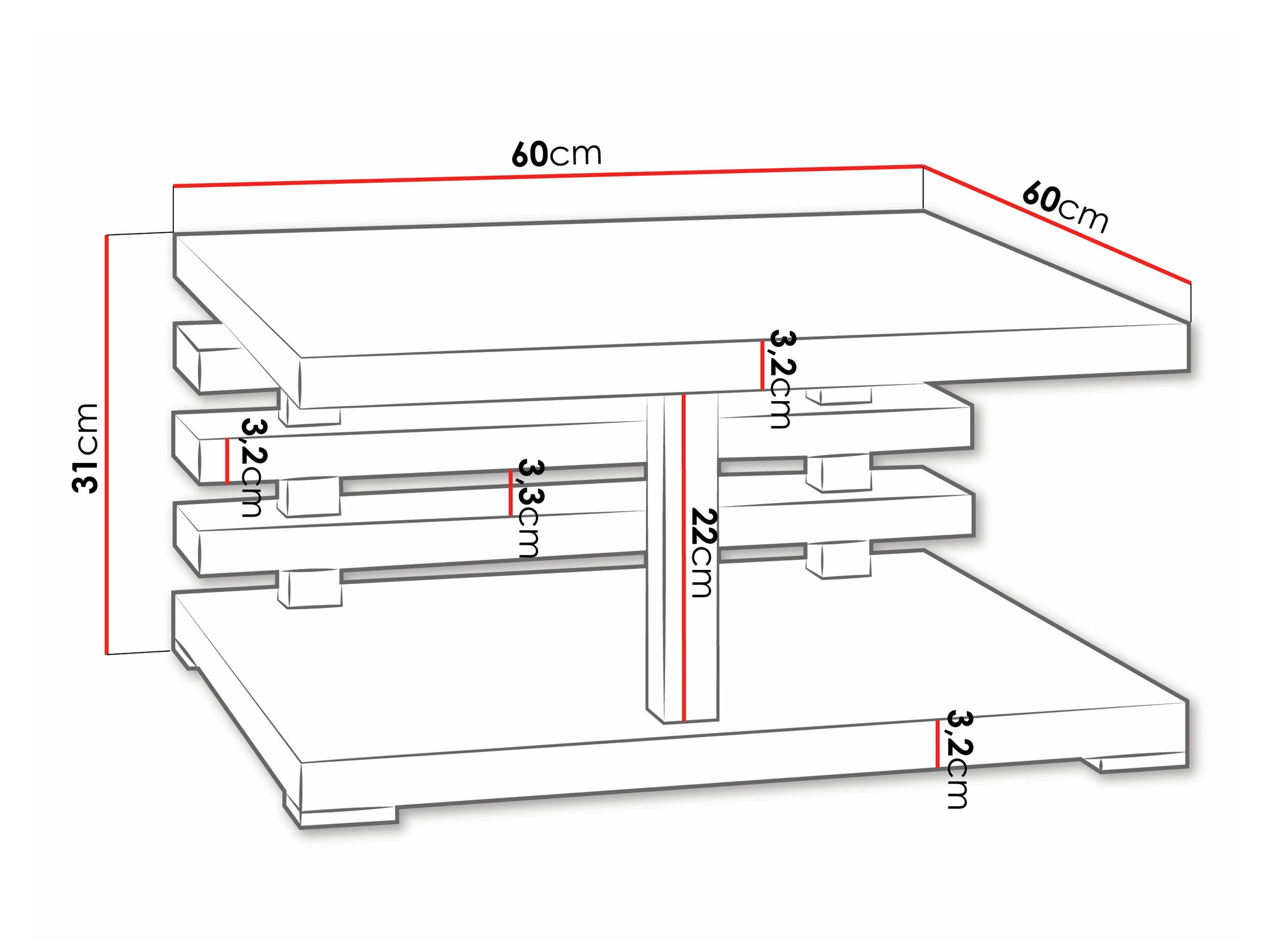 Stolić za kavu Goodyear 122 (Mat bijela)
