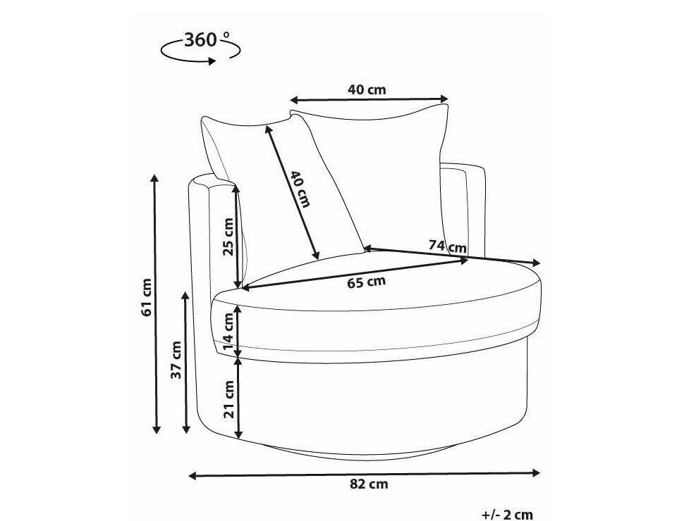 Fotelja Berwyn 1420 (Svijetlo bež)