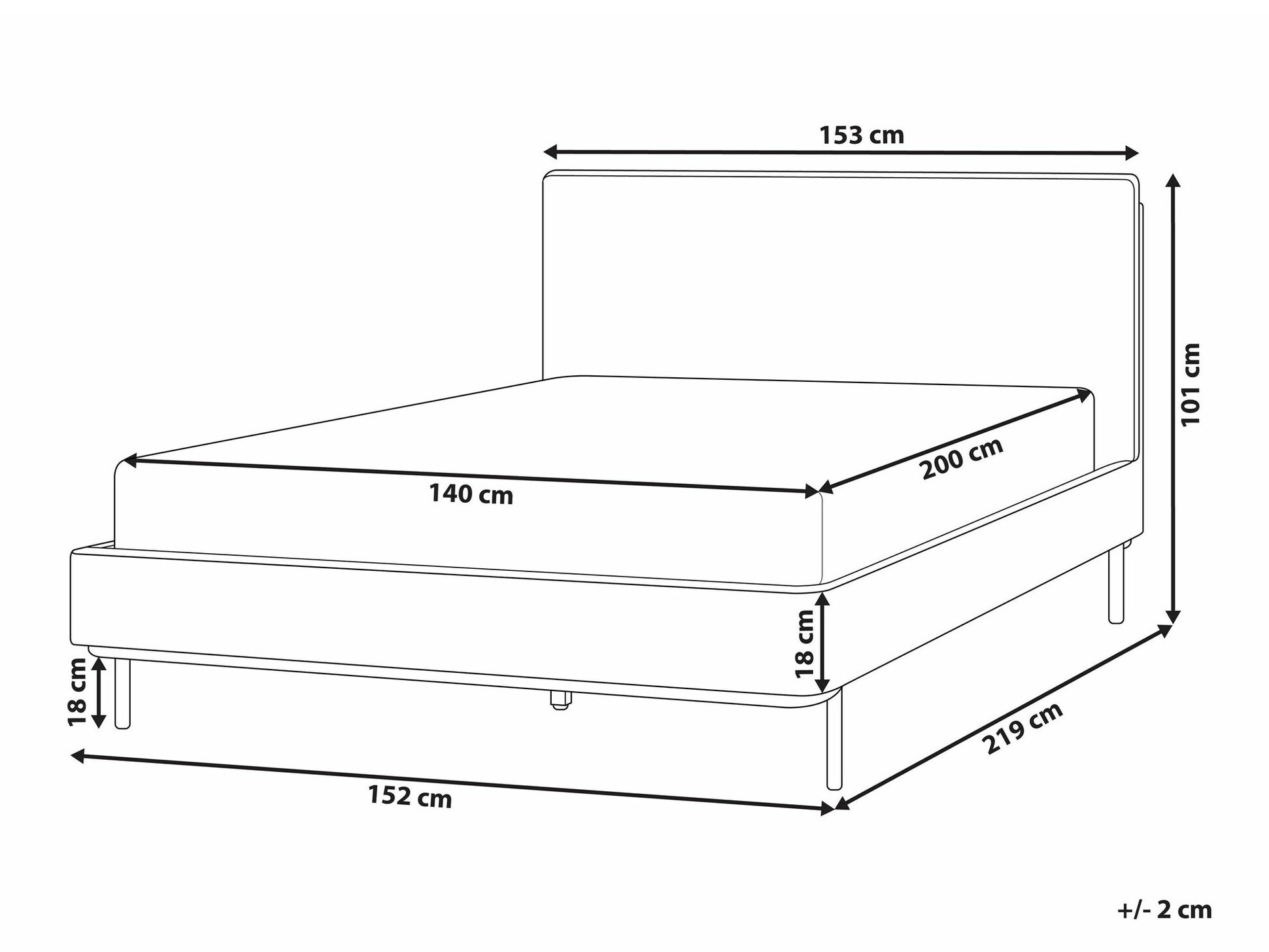 Krevet Berwyn 2377 (Bijela)