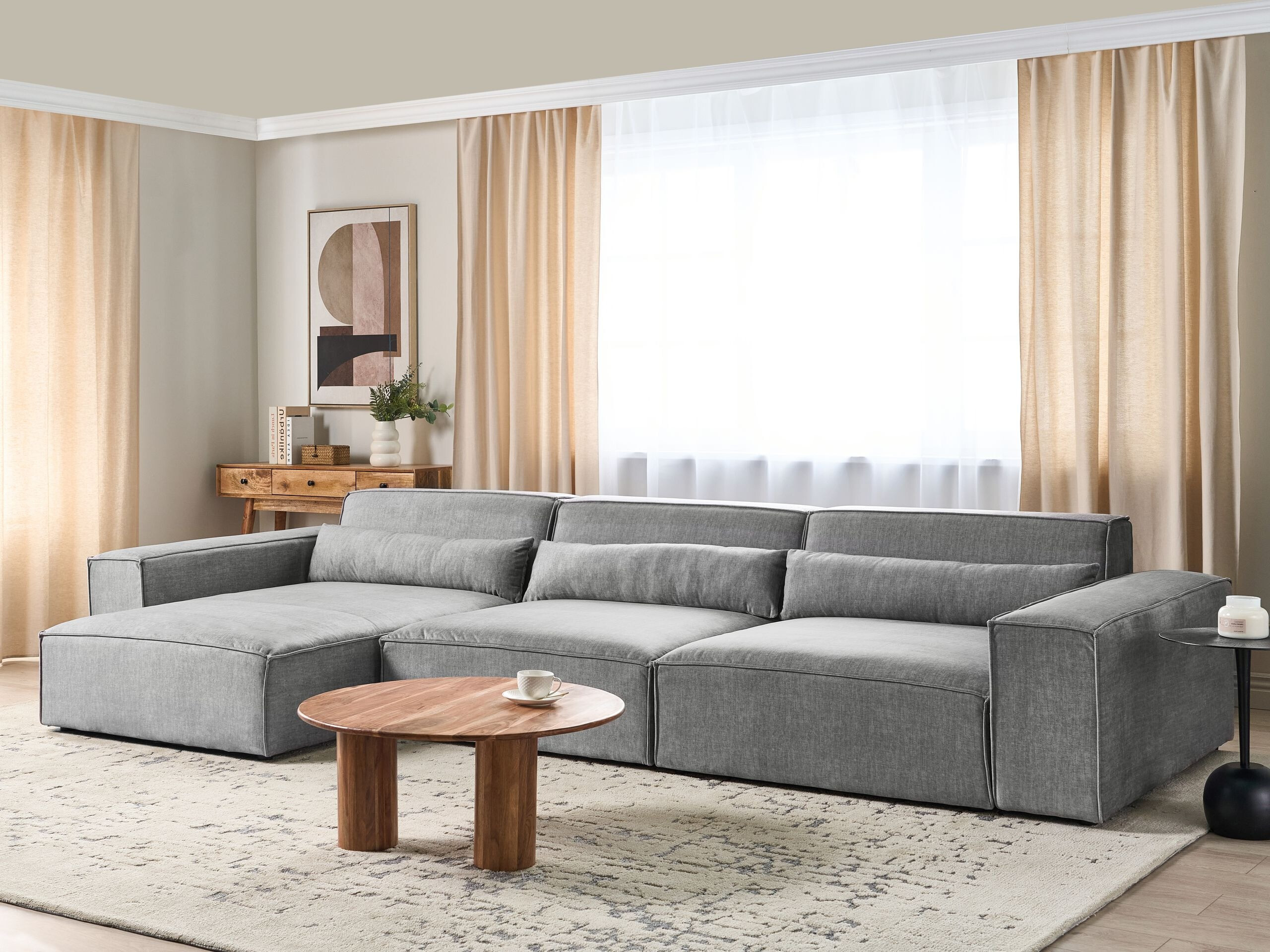 Modularna kutna garnitura Tivsora 104 (Siva)