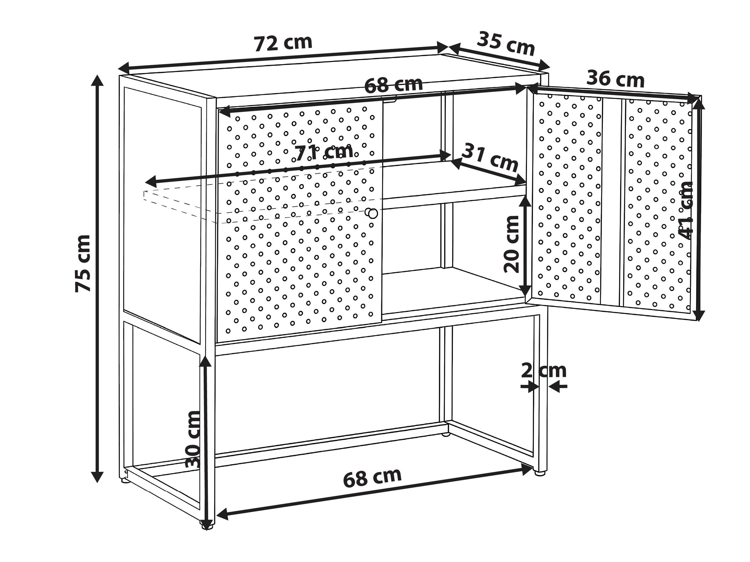 Ormarić Berwyn 3090