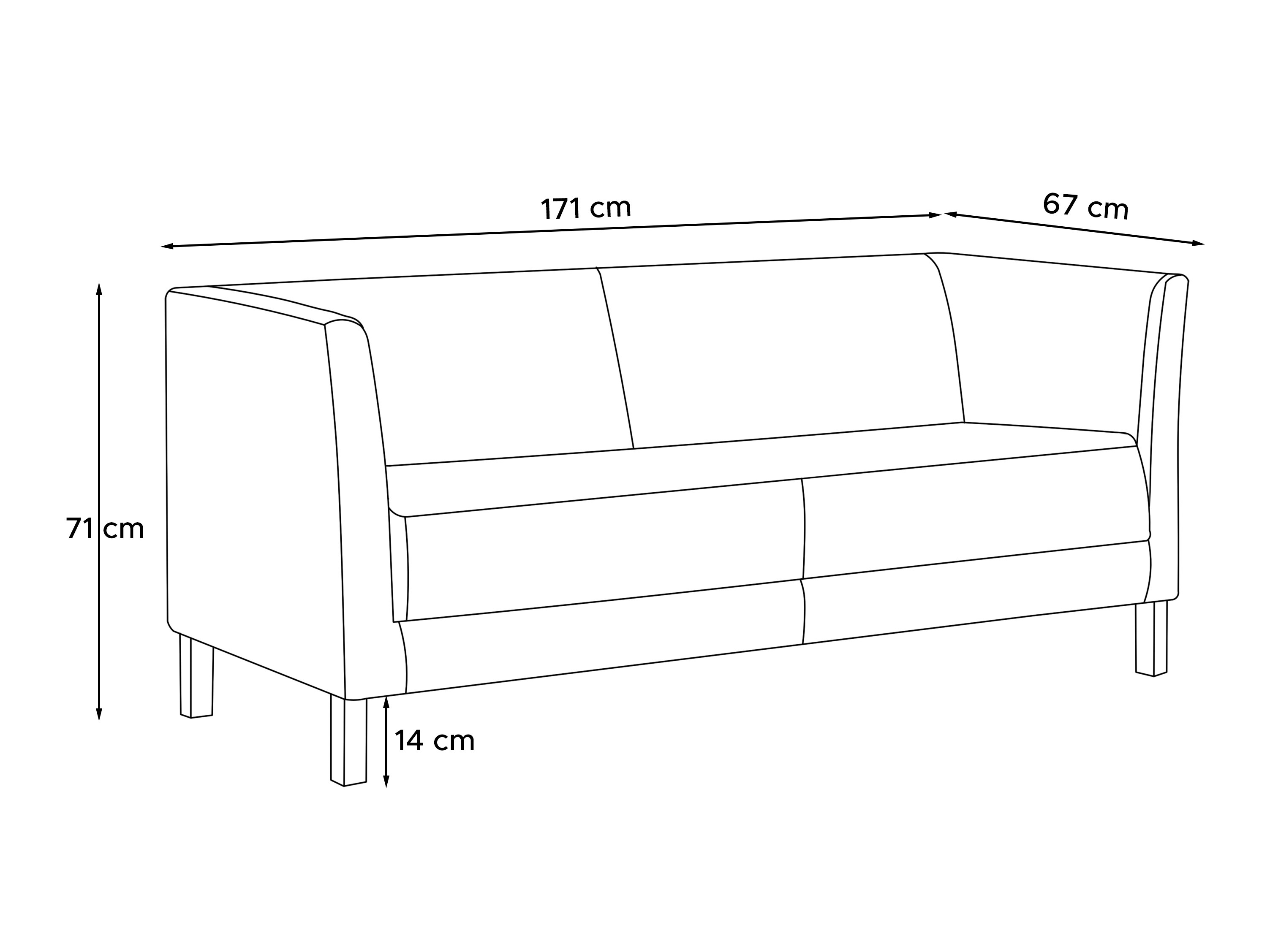 Kauč Dalrevu 102 (Tamno smeđa)