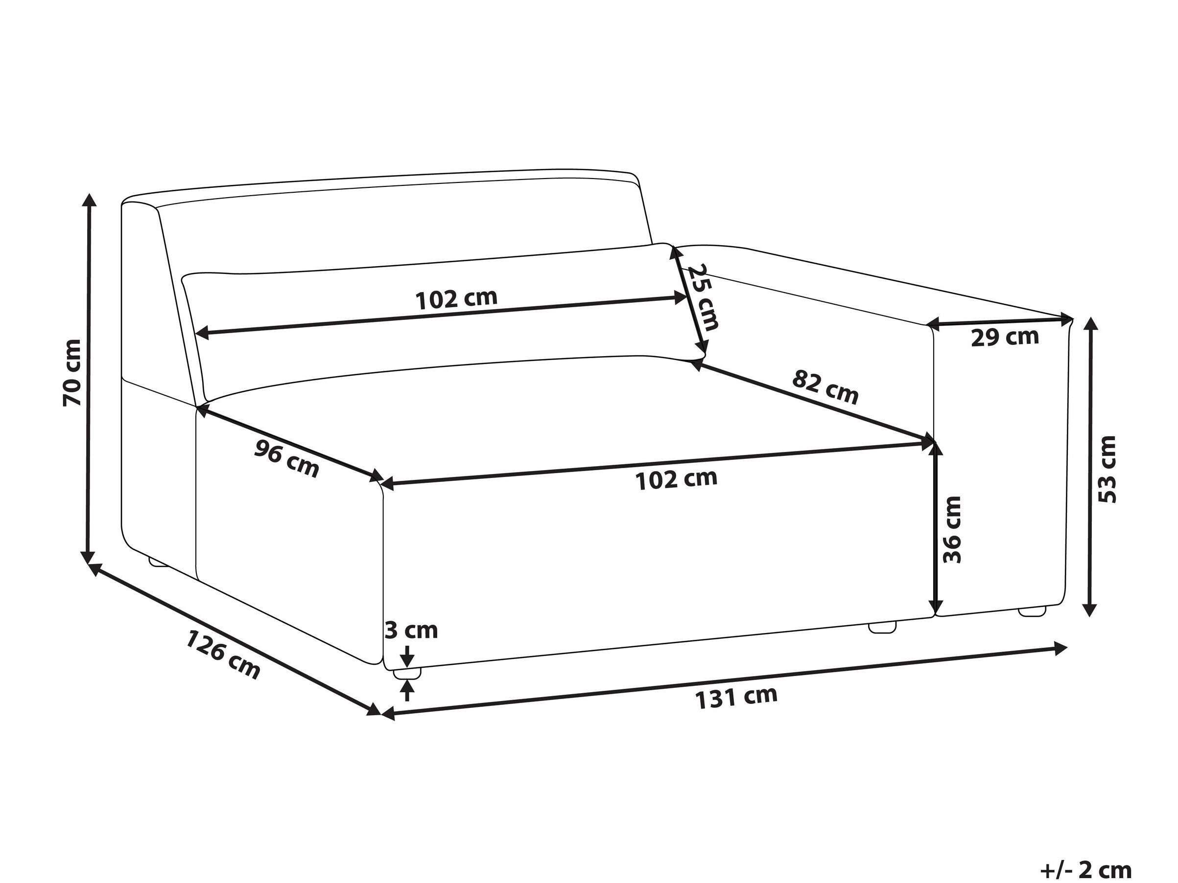 Modularna fotelja Tivsora 105 (Svijetlo bež)