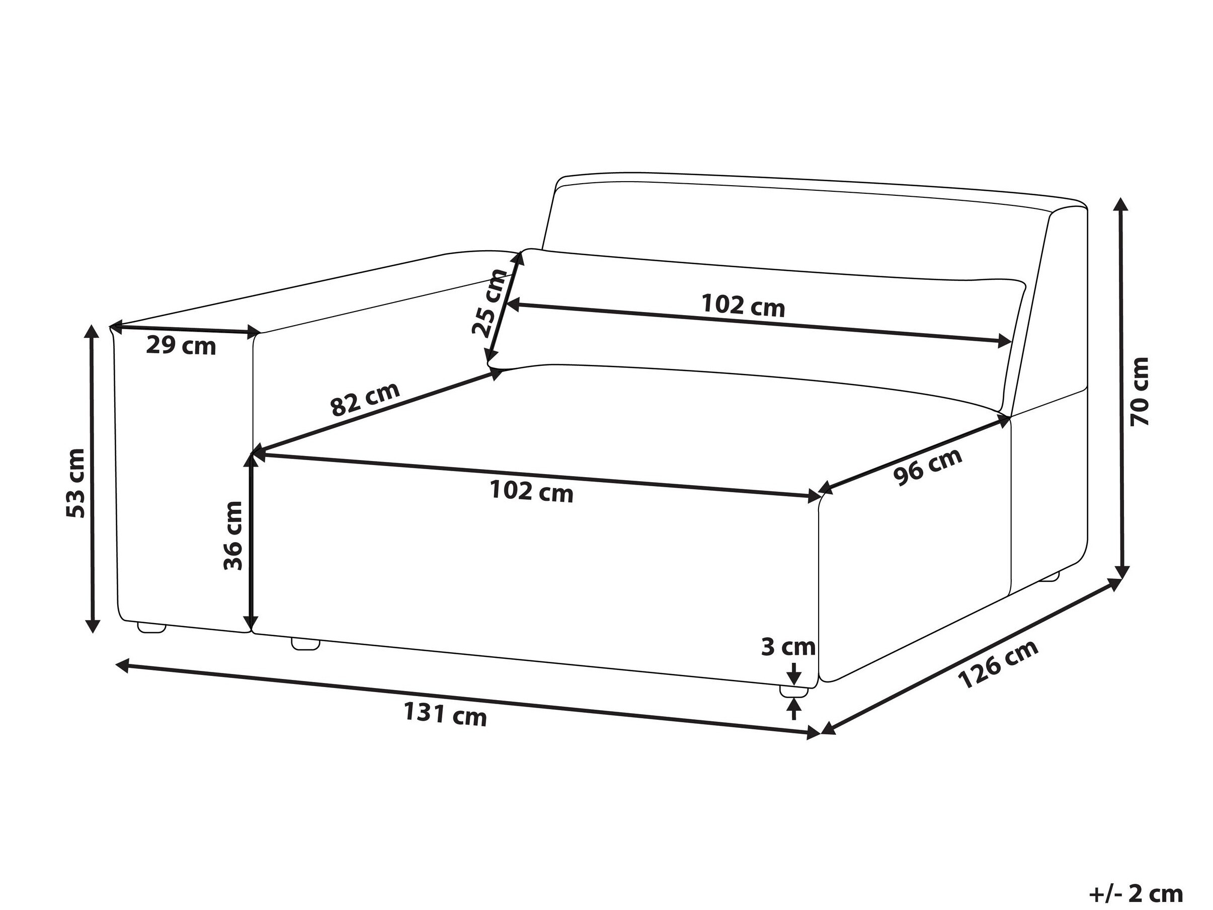 Modularne sjedeće garniture Tivsora 105 (Svijetlo bež)
