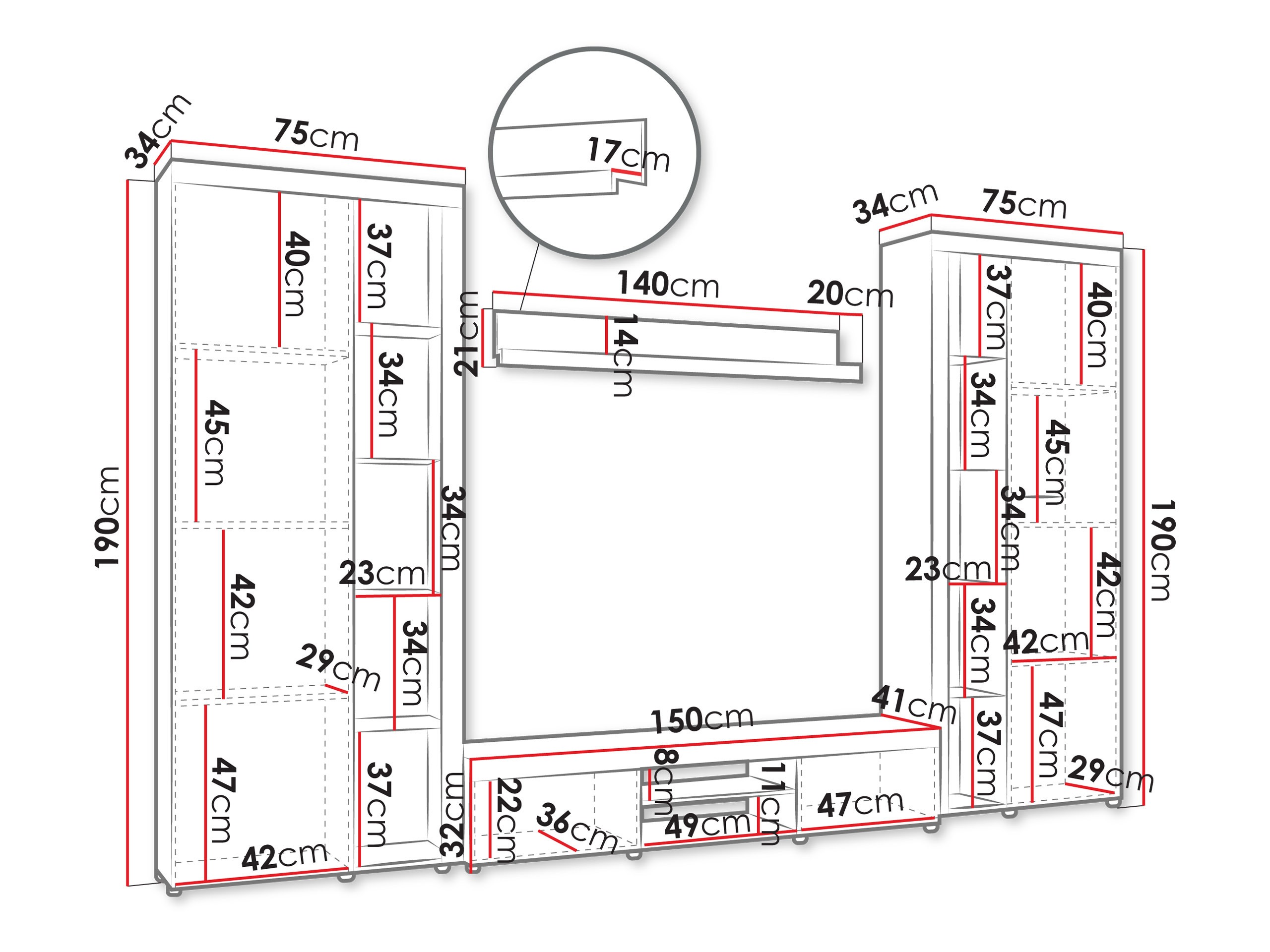 Set za dnevni boravak Soca II (Bijela)