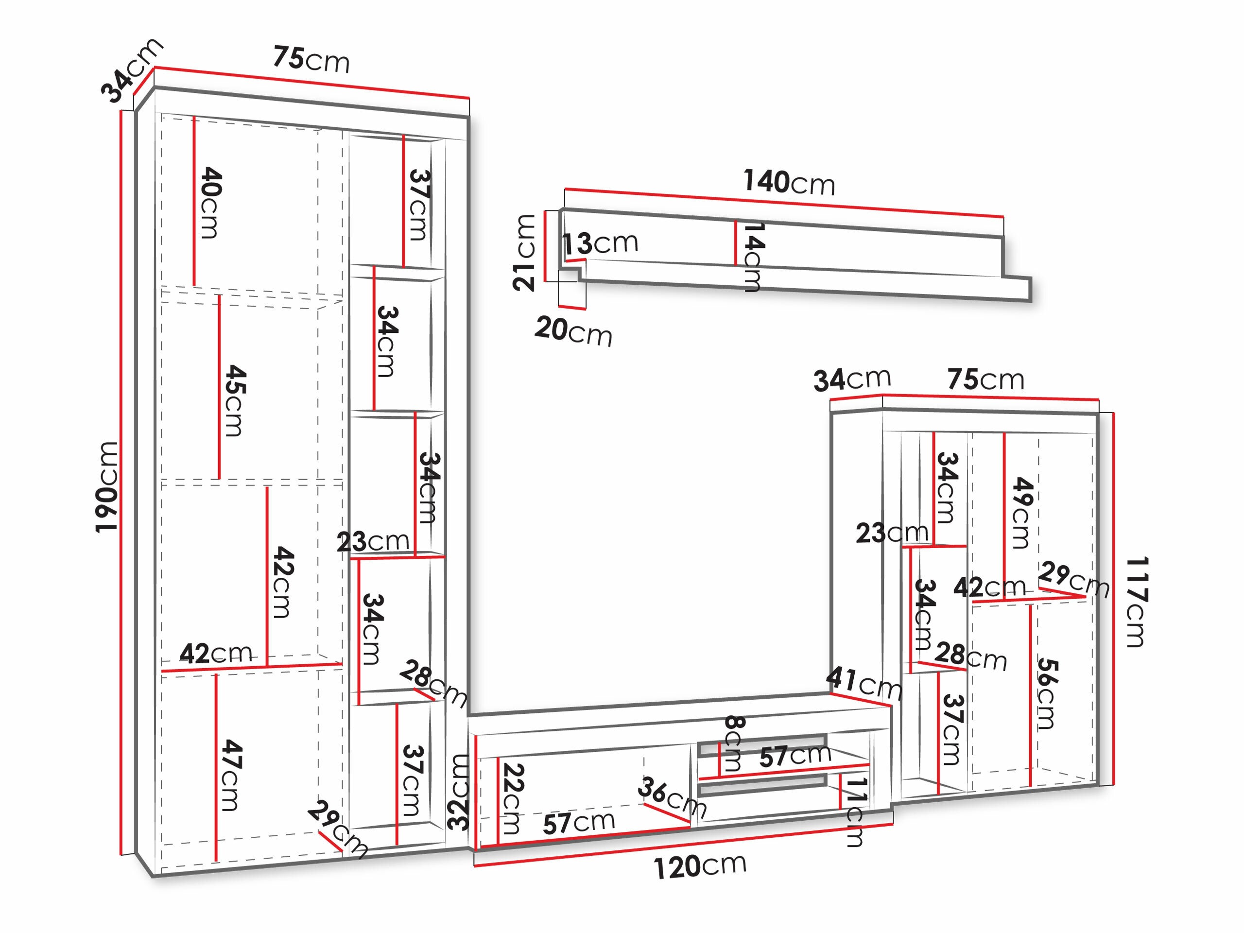 Set za dnevni boravak Tucson 103 (Bijela)