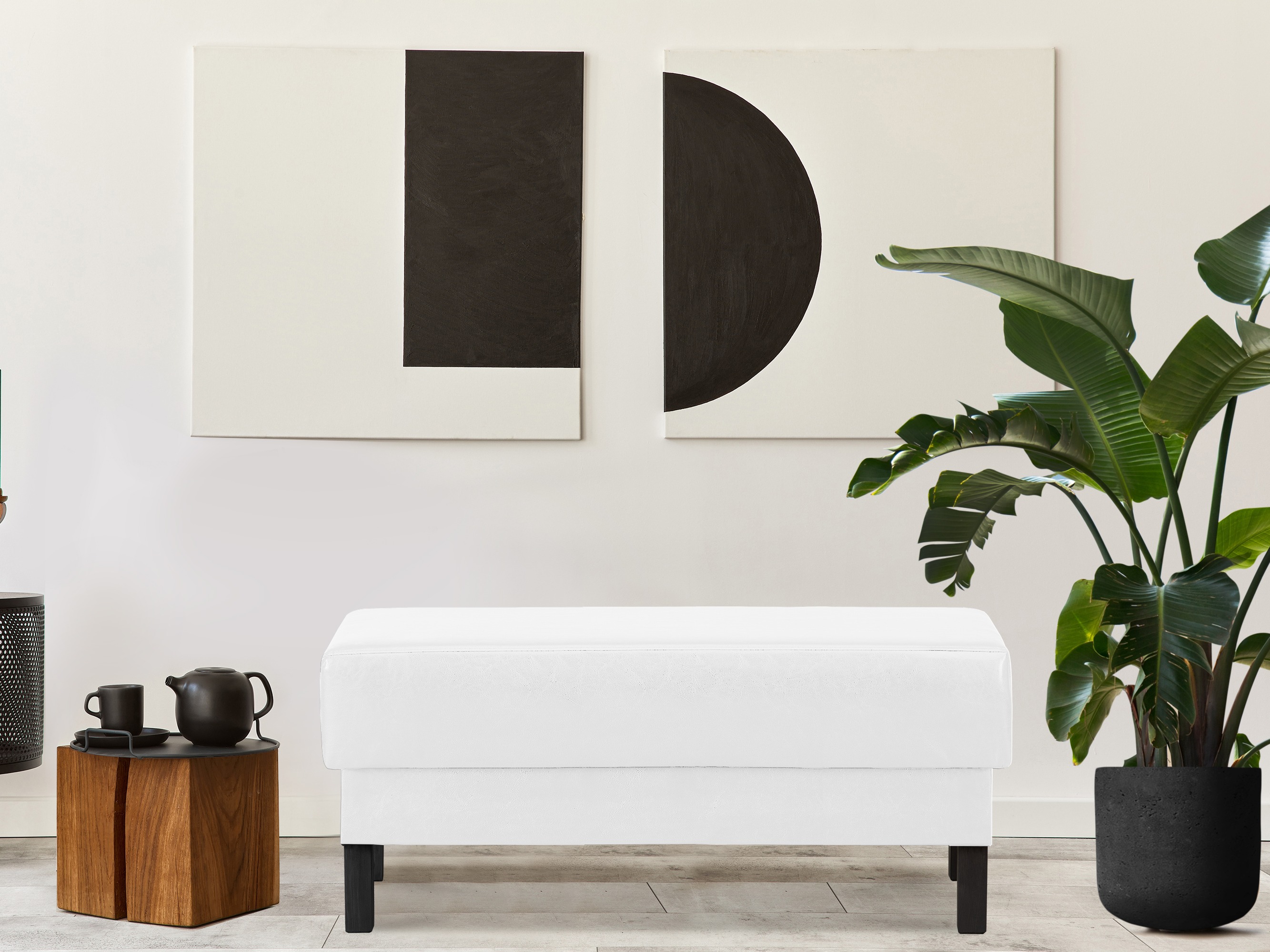 Tapecirana klupa Dalrevu 104 (Bijela)