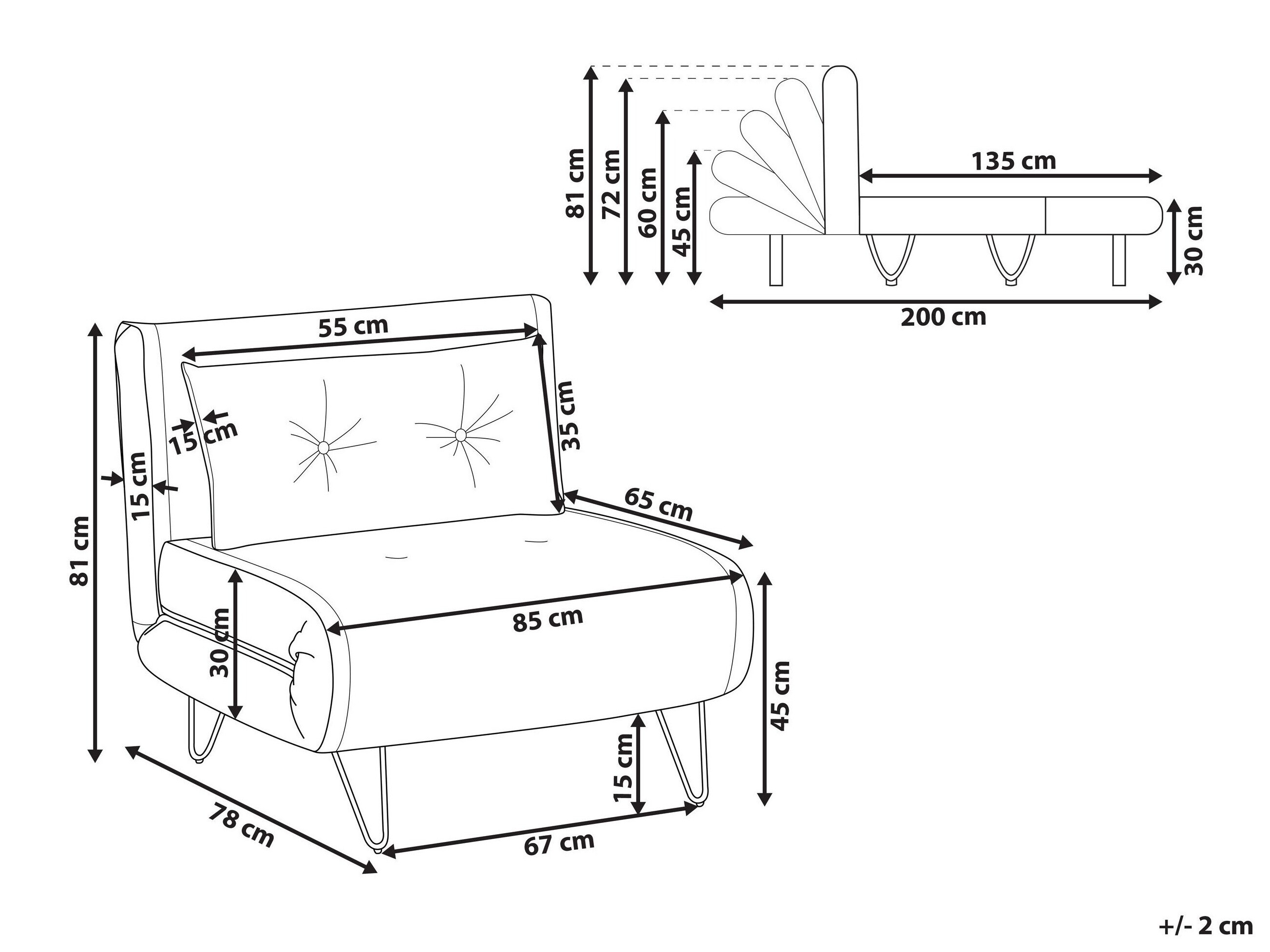Fotelja Berwyn 3160 (Bijela)