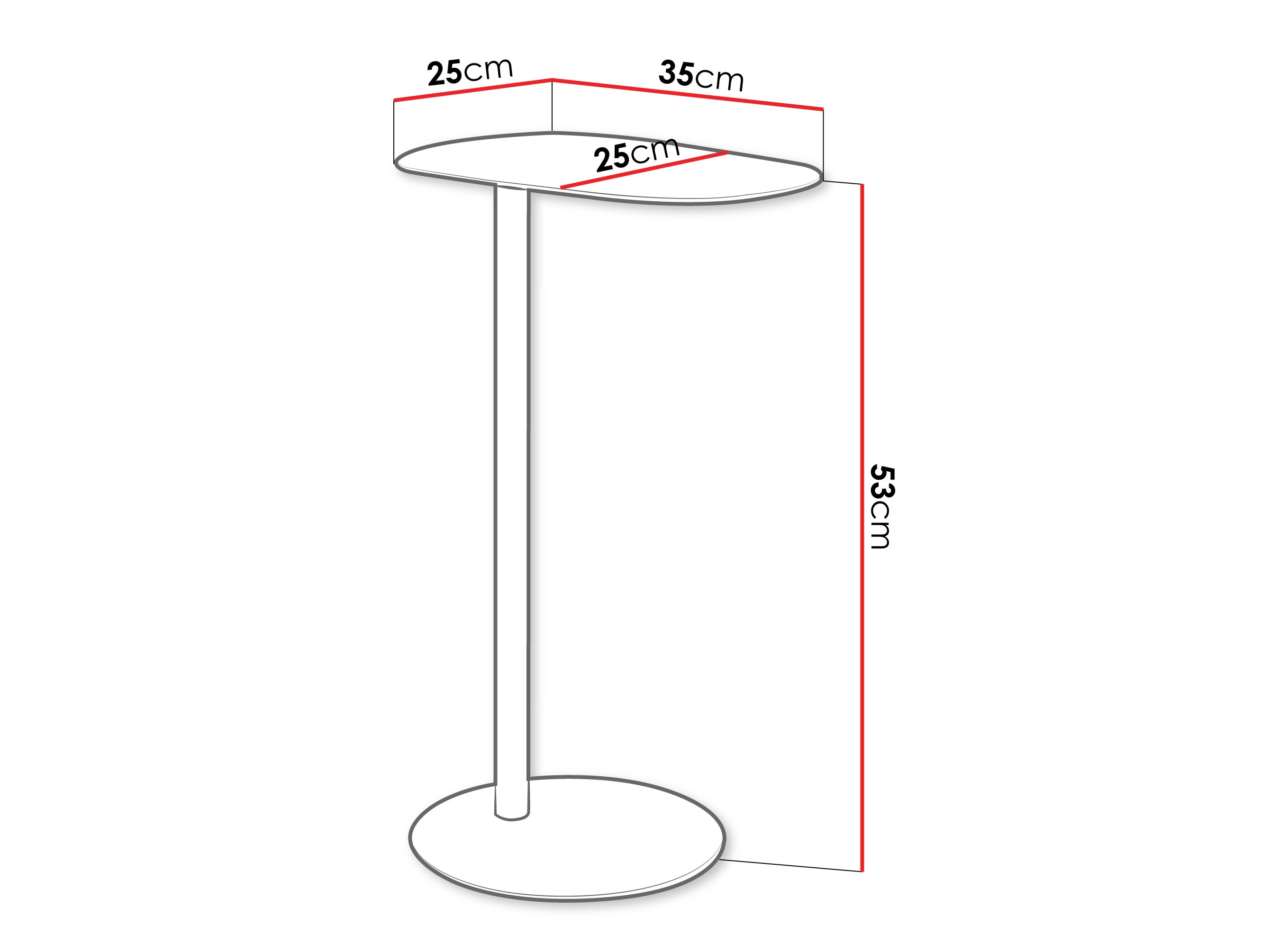 Pomoćni stolić Via (Bijela)