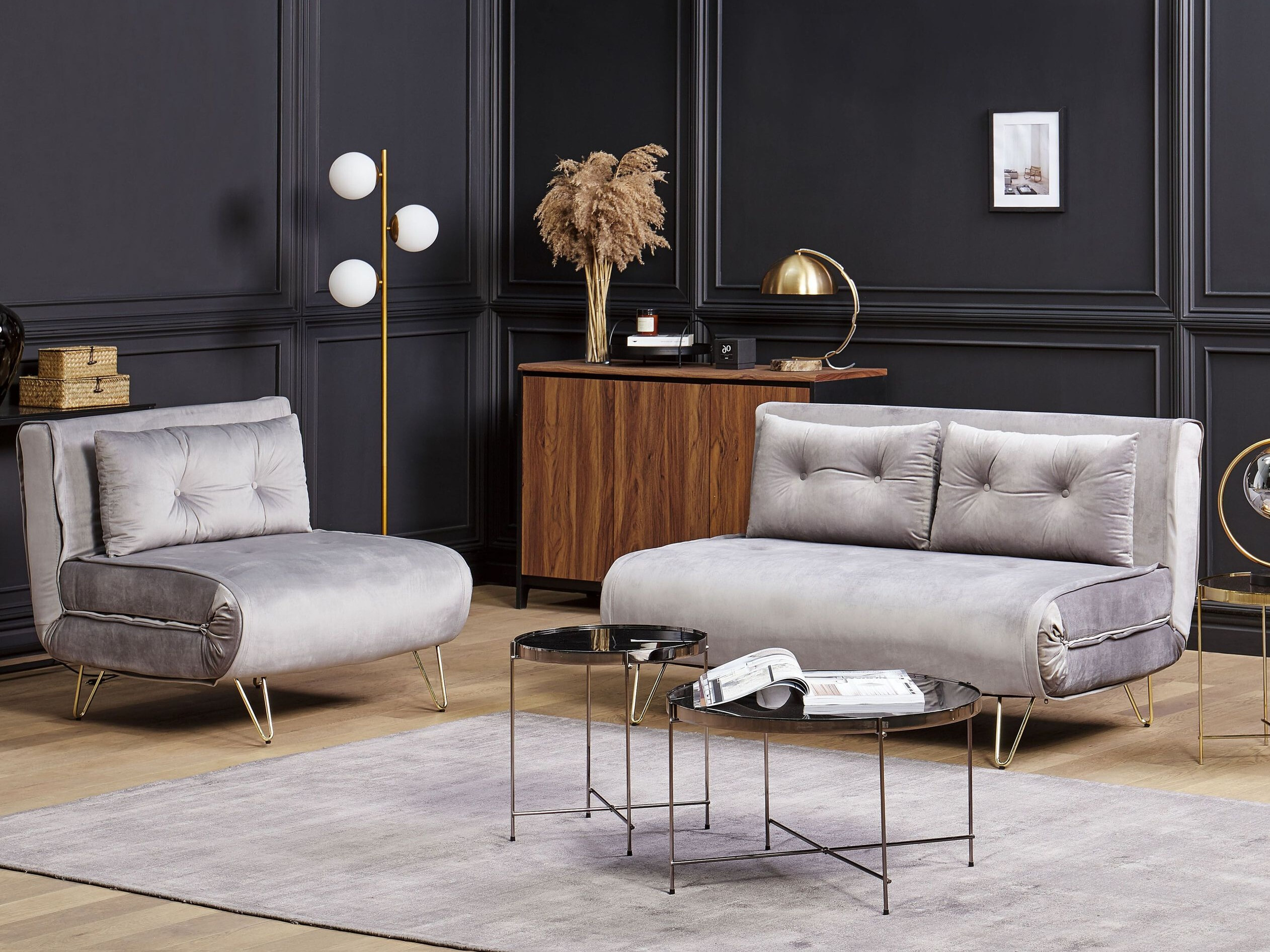 Tapecirani namještaj Berwyn 3164 (Siva)