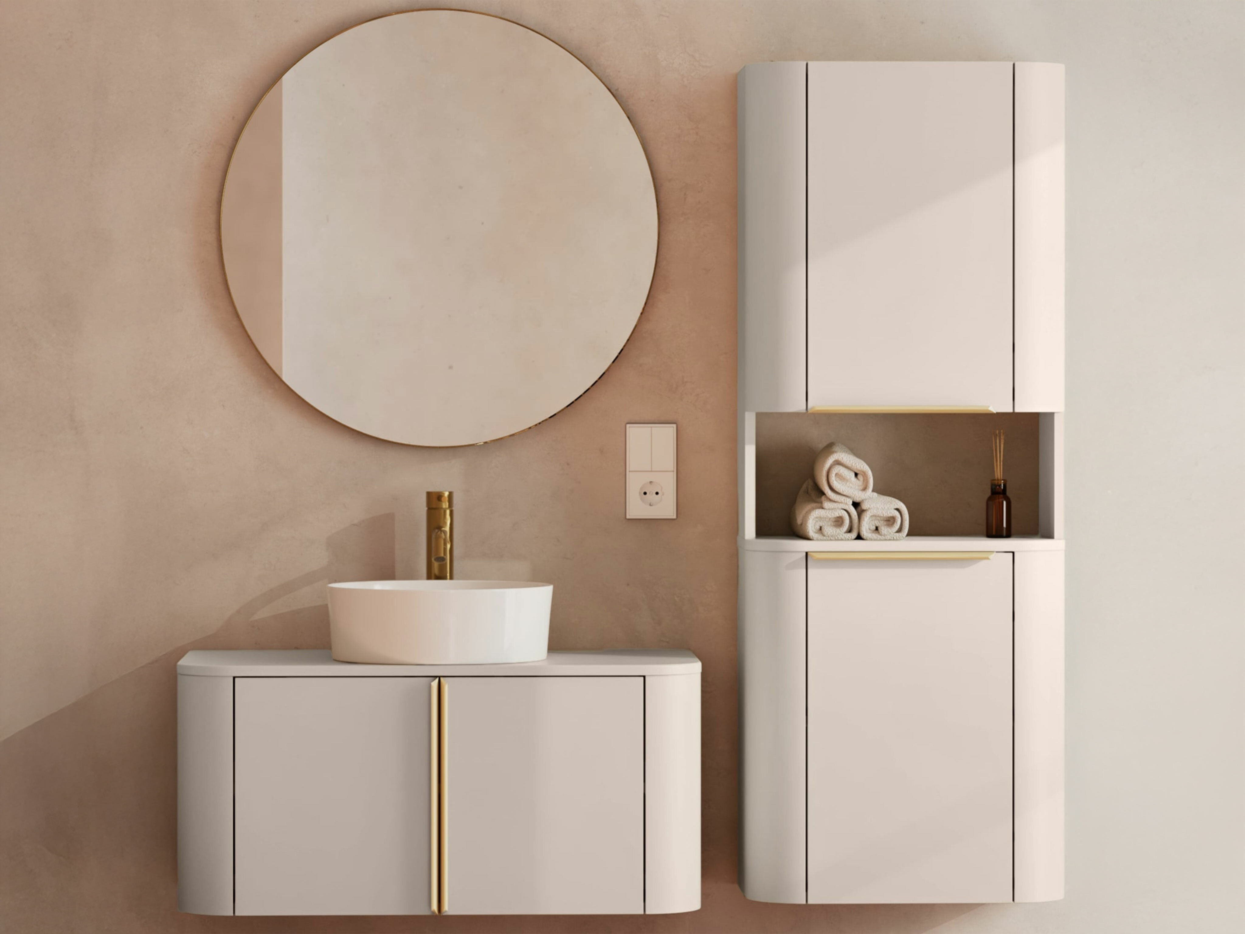 Zidni ormarić za umivaonik Burleson 573