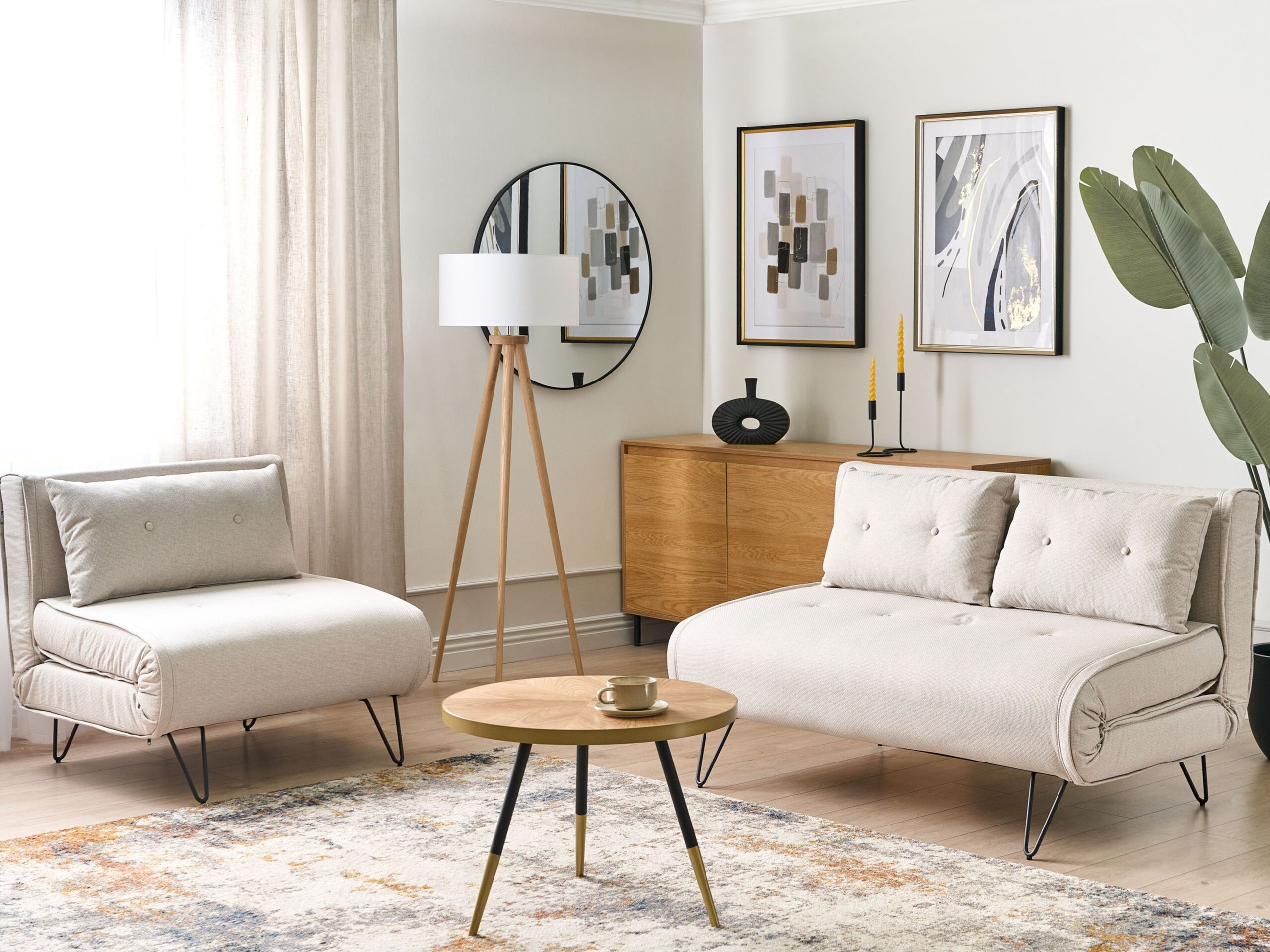 Tapecirani namještaj Berwyn 3165 (Svijetlo bež)