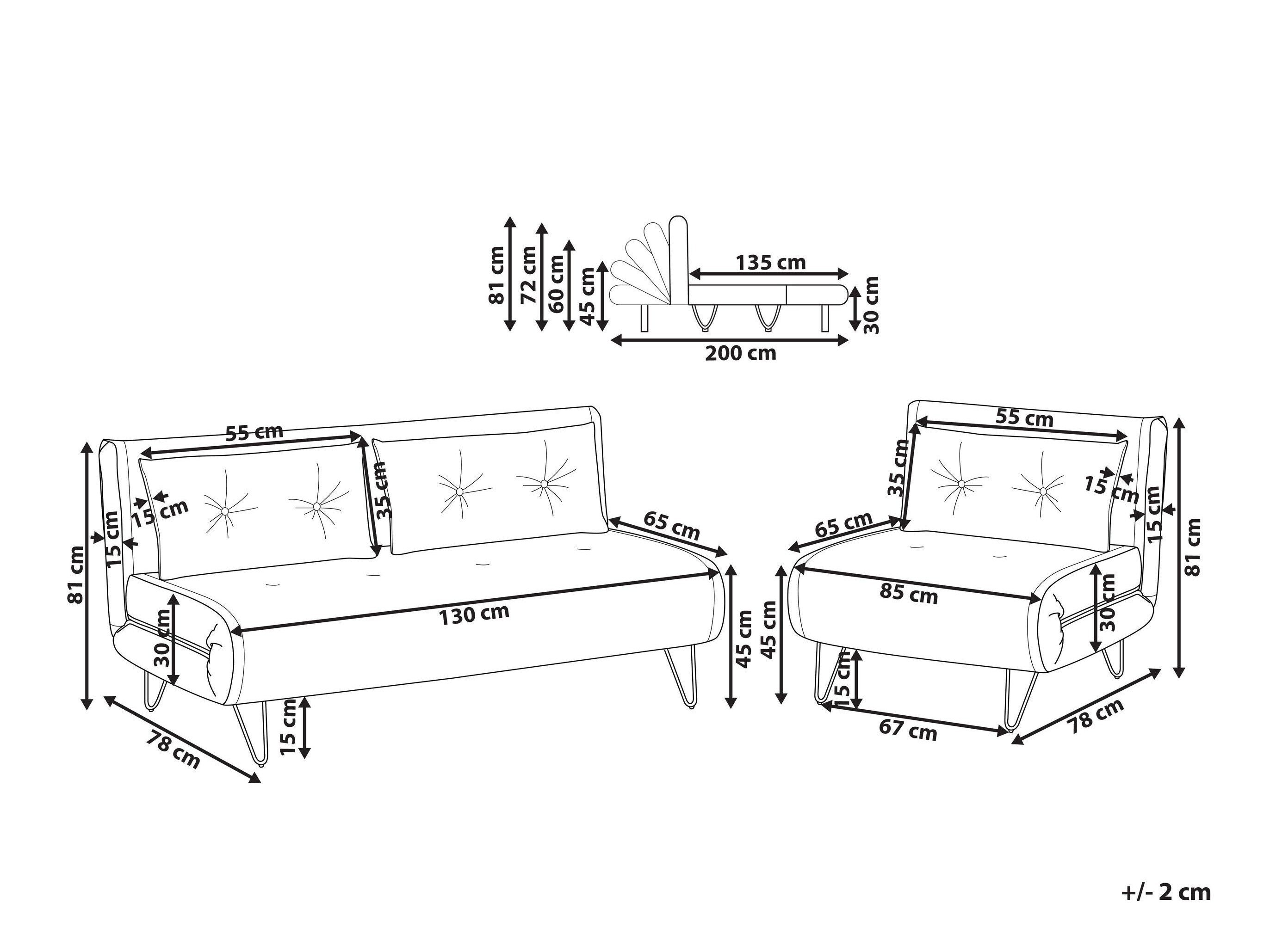 Tapecirani namještaj Berwyn 3165 (Svijetlo siva)