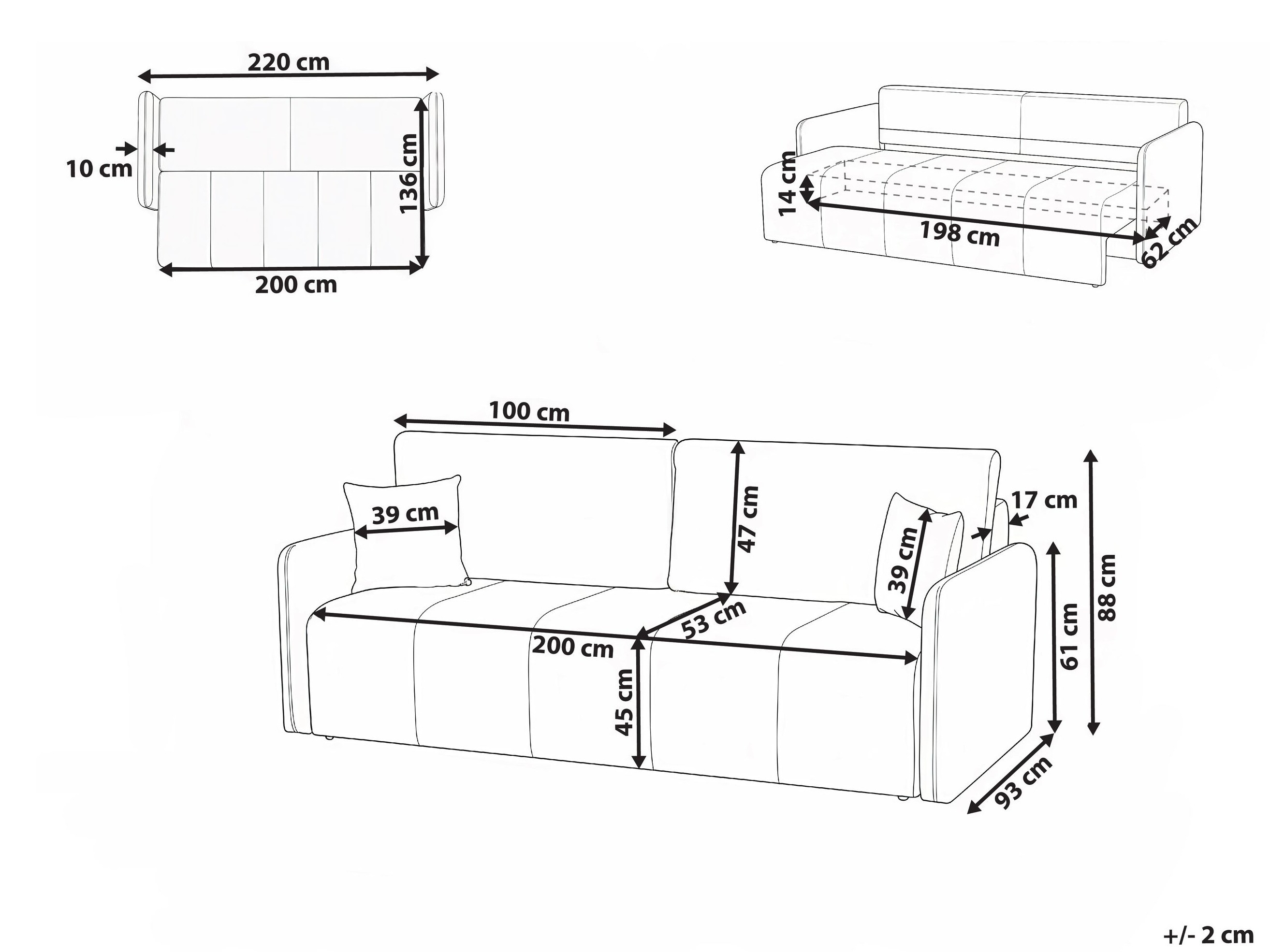 Kauč na razvlačenje Berwyn 3171 (Taupe)