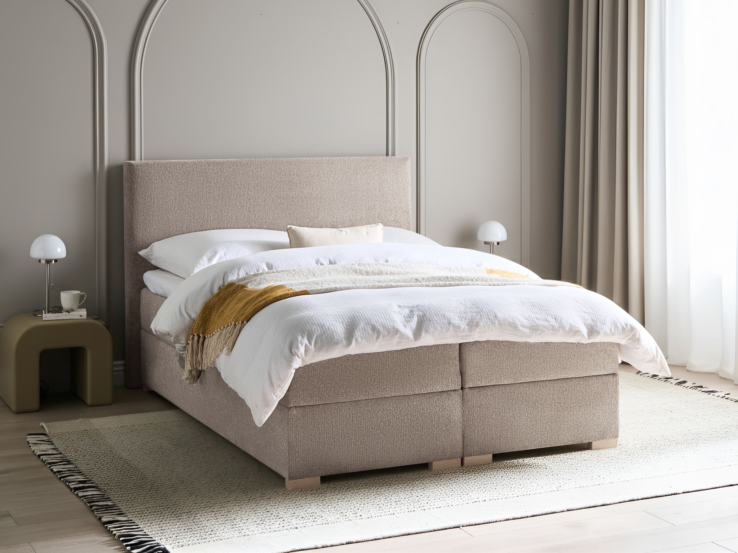 Boxspring krevet Berwyn 3174 (Taupe)
