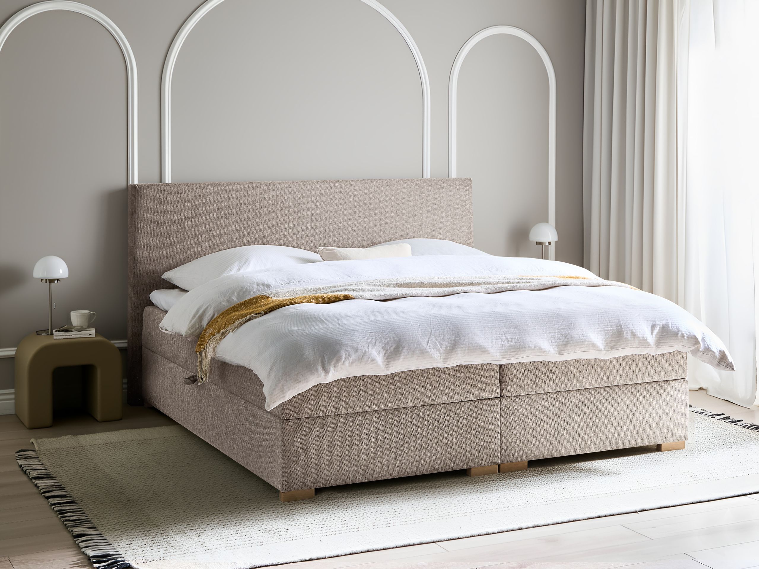 Boxspring krevet Berwyn 3174 (Taupe)