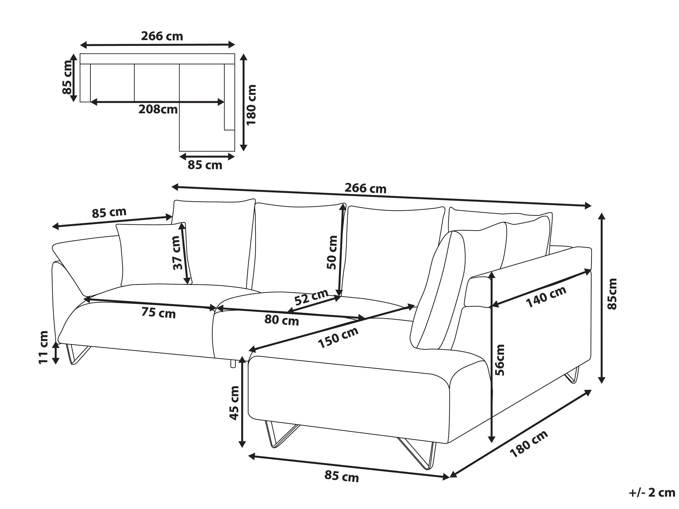 Kutna garnitura Berwyn 1320 (Smeđa)