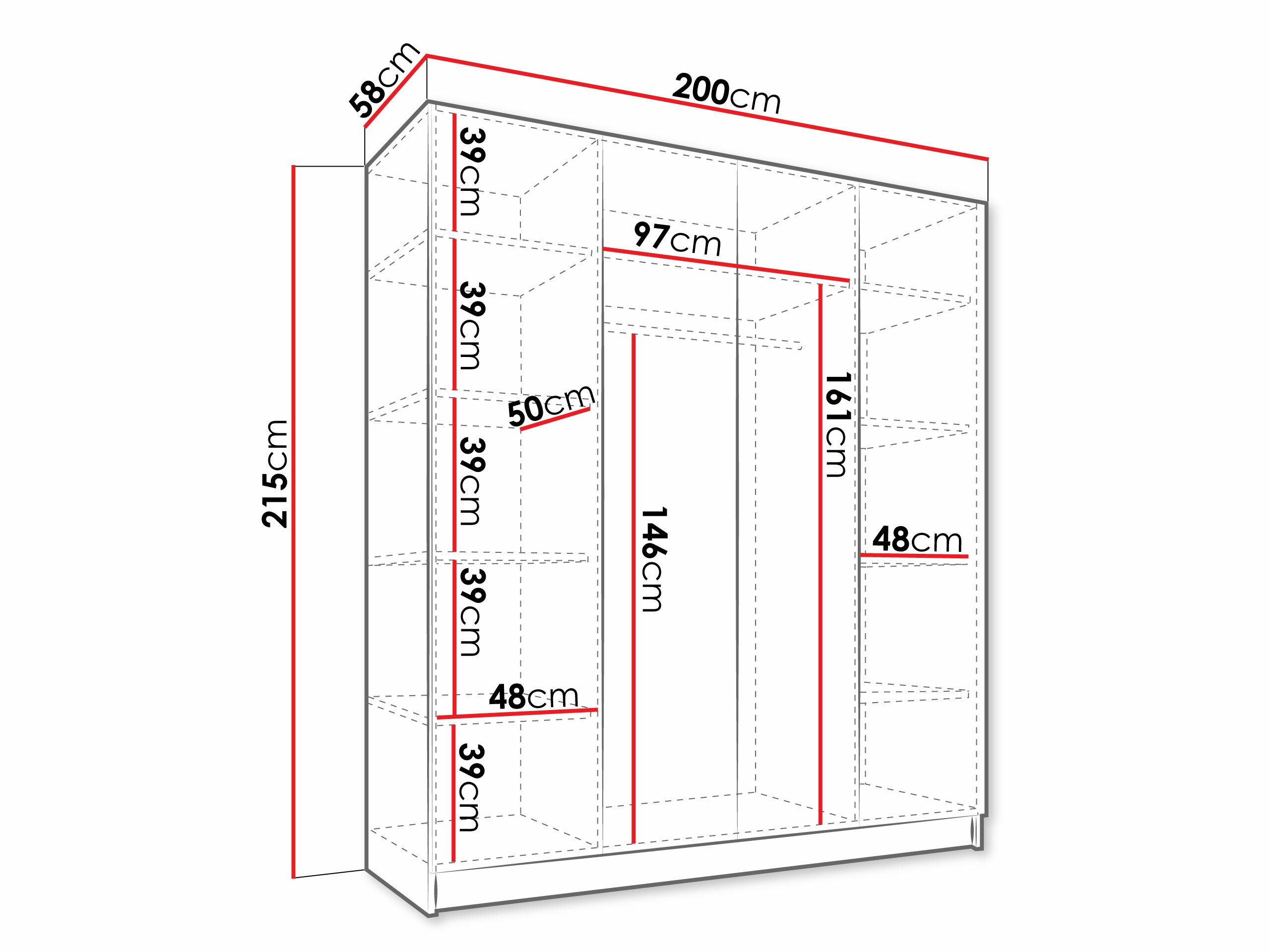 Ormar Closico Navor II (Kašmir + Crna)