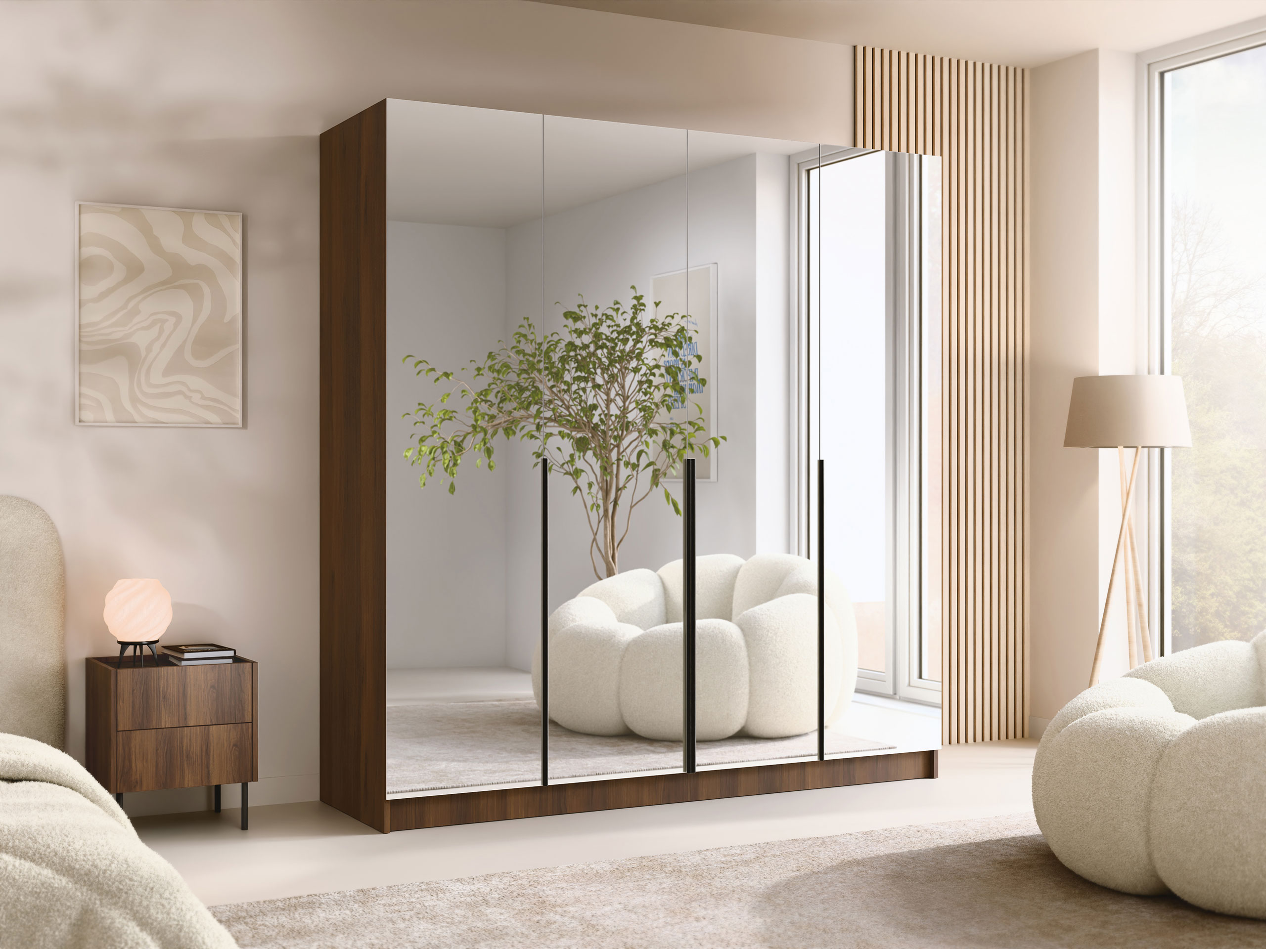 Ormar Closico Navor III (Orah + Crna)