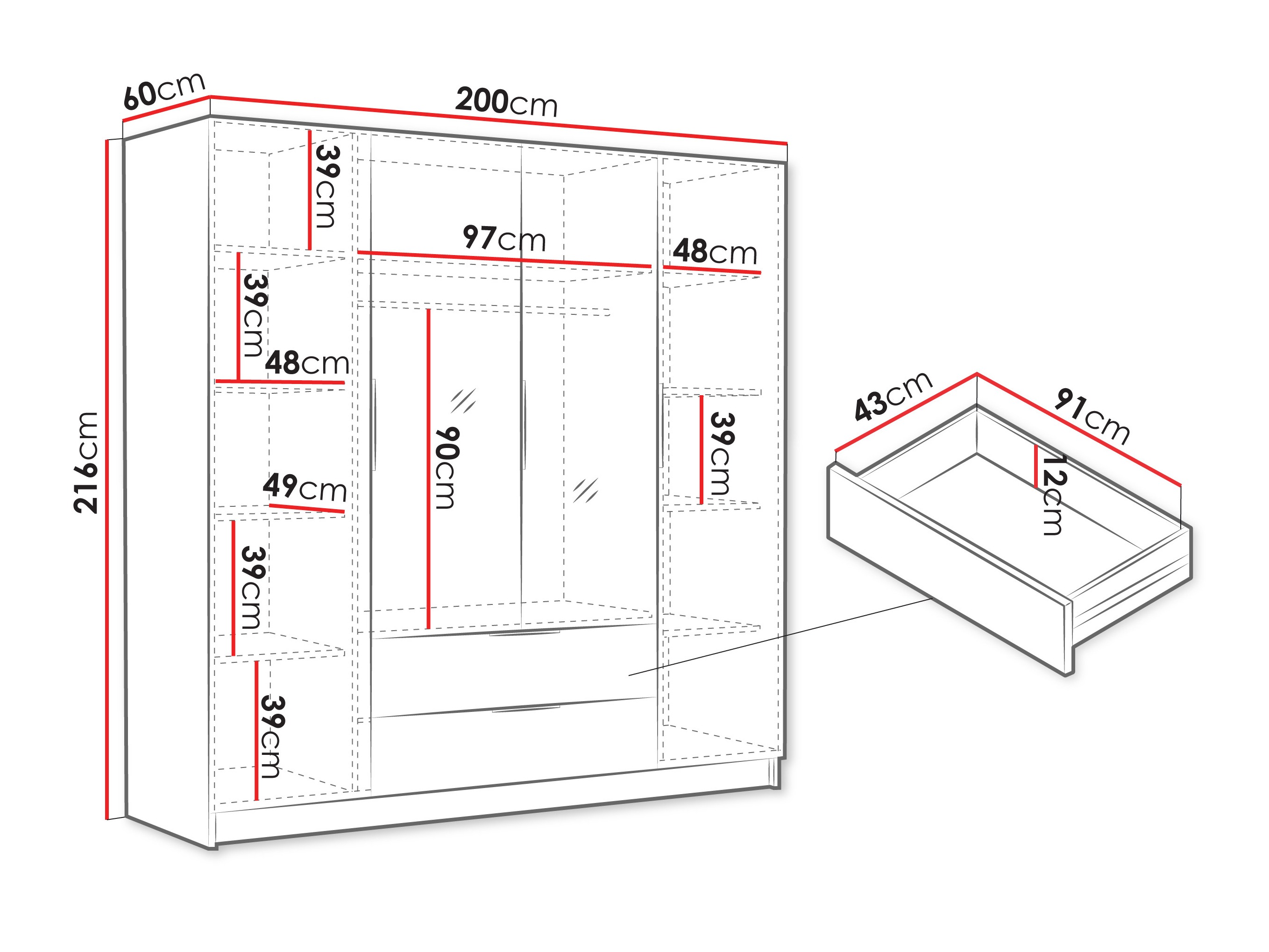 Ormar Closico 201 (Bijela)
