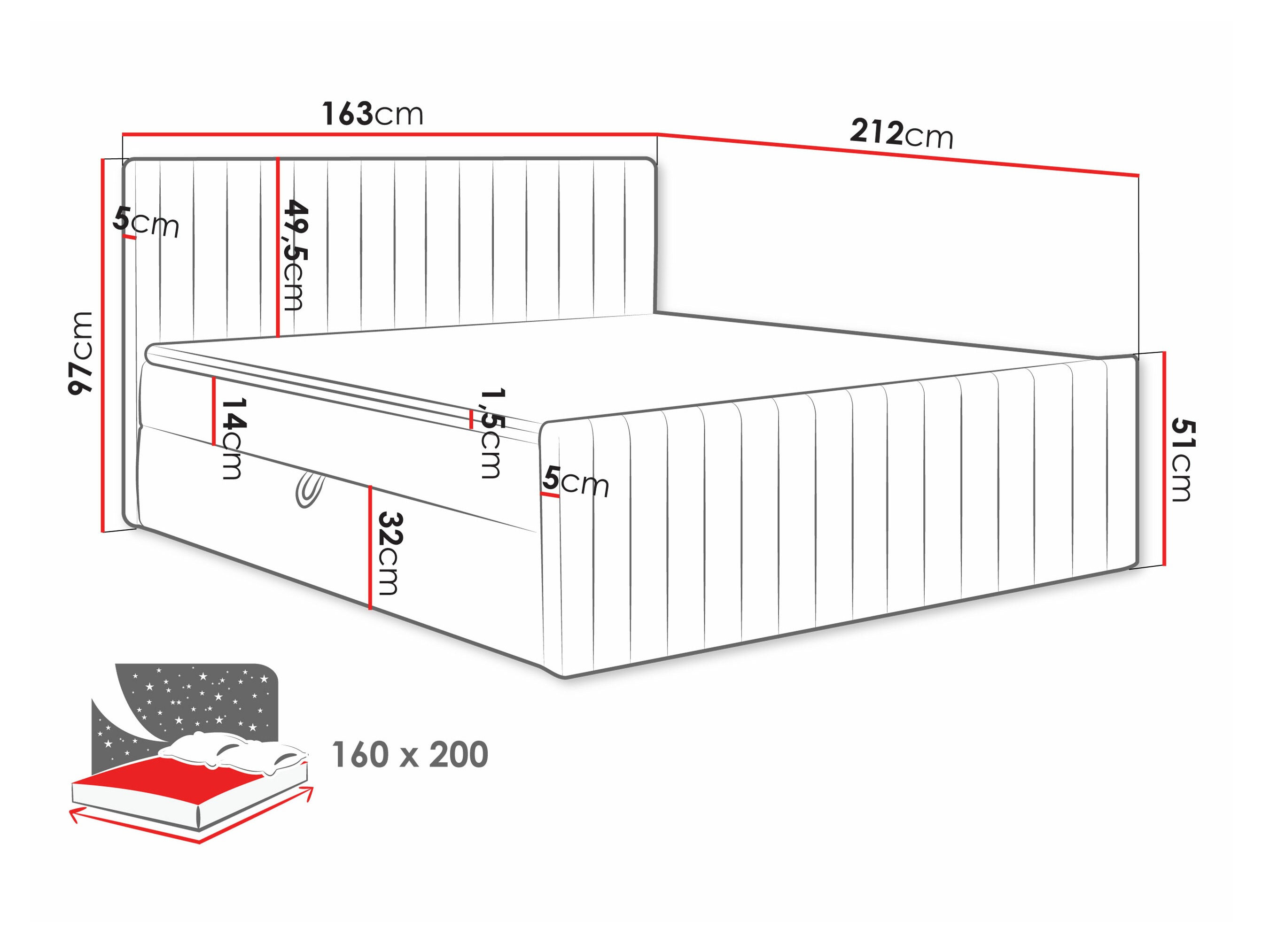 Boxspring krevet SC9770