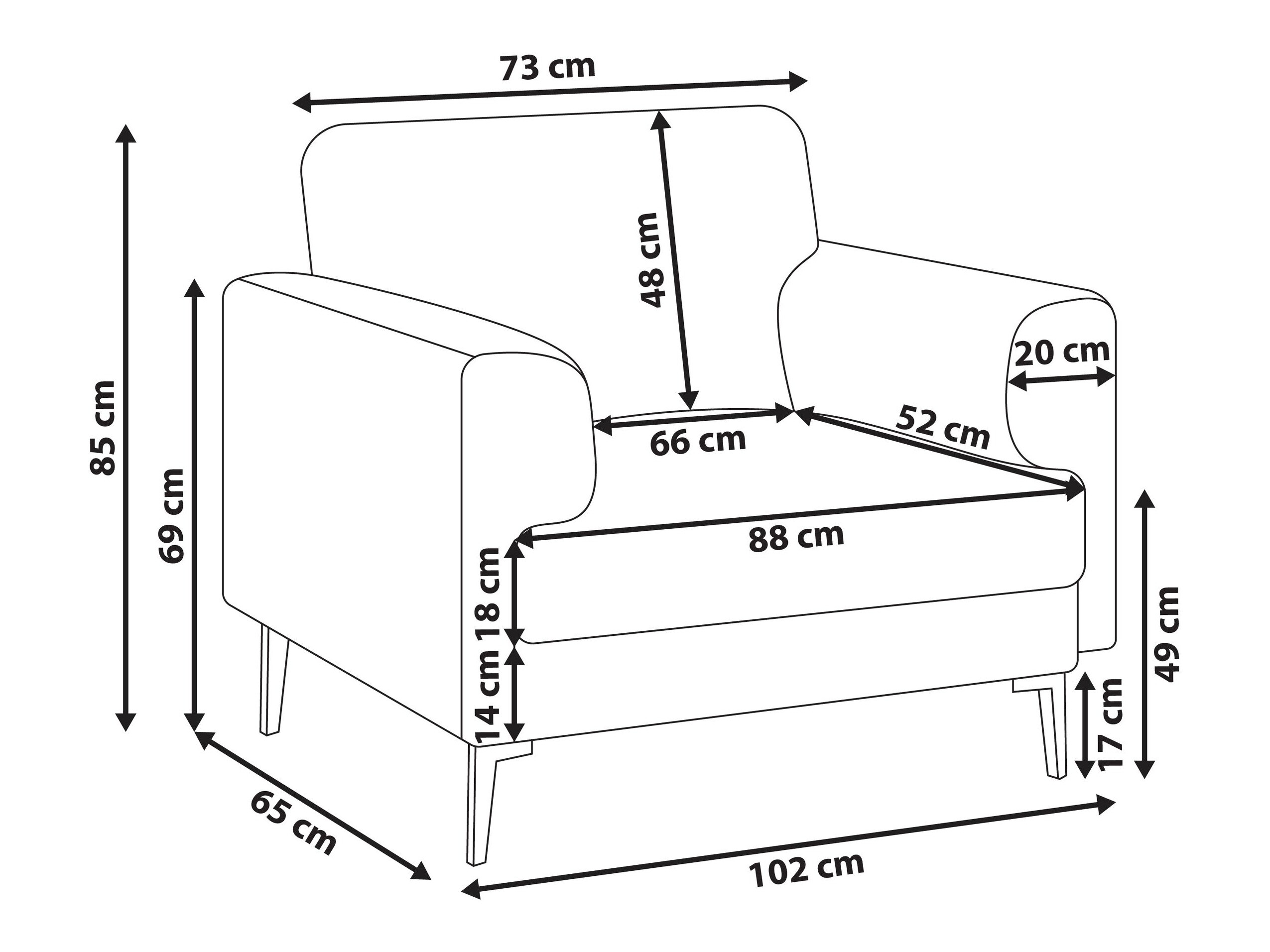 Fotelja Catcavu 103 (Svijetlo bež)
