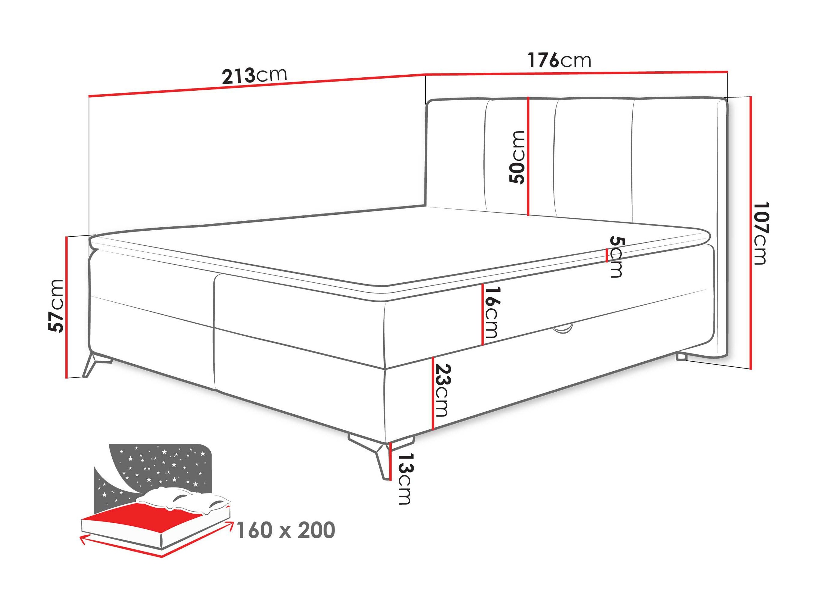 Boxspring krevet Viter (Vibe 86)