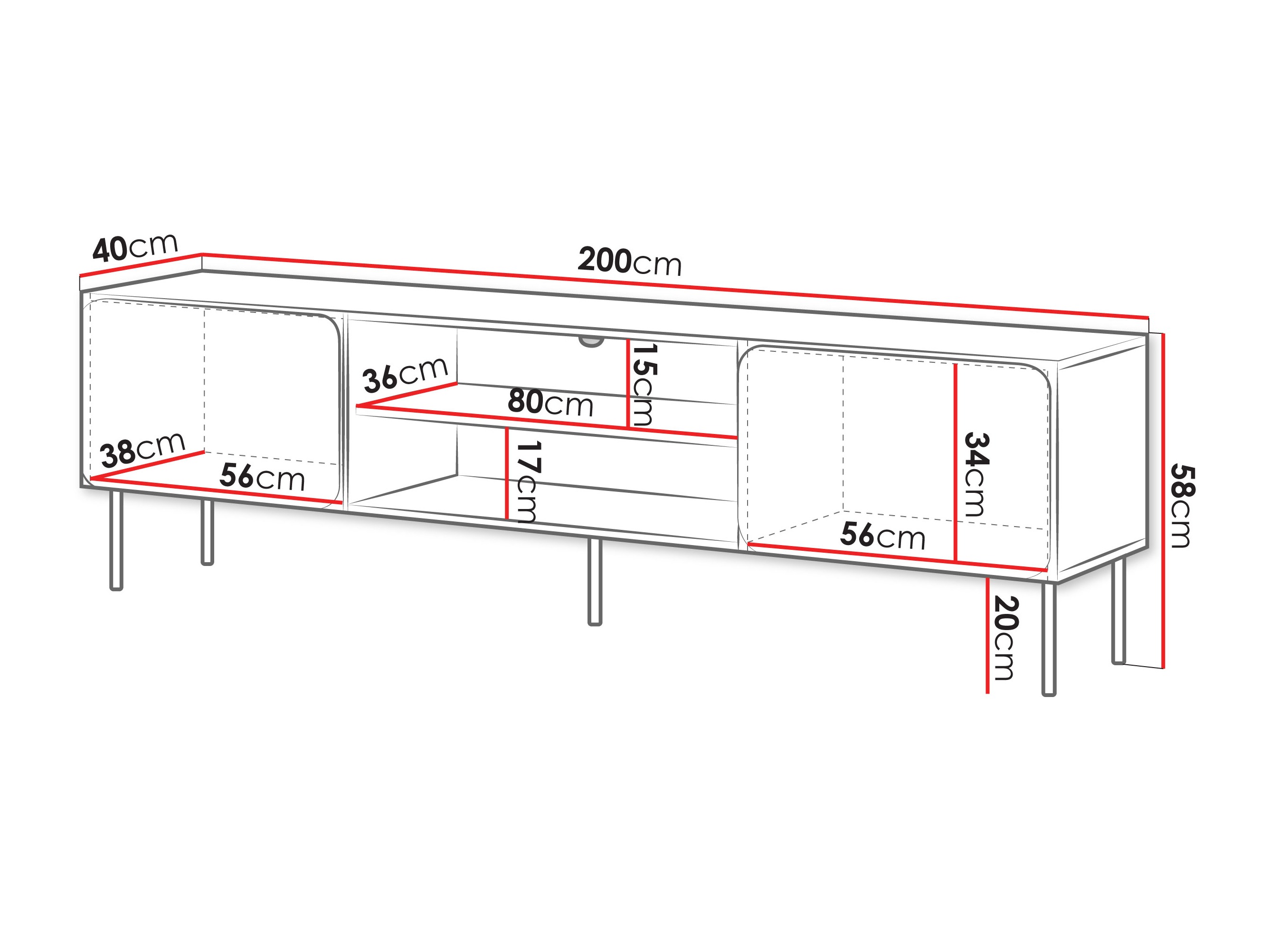 TV stol Fentore 102 (Kašmir)