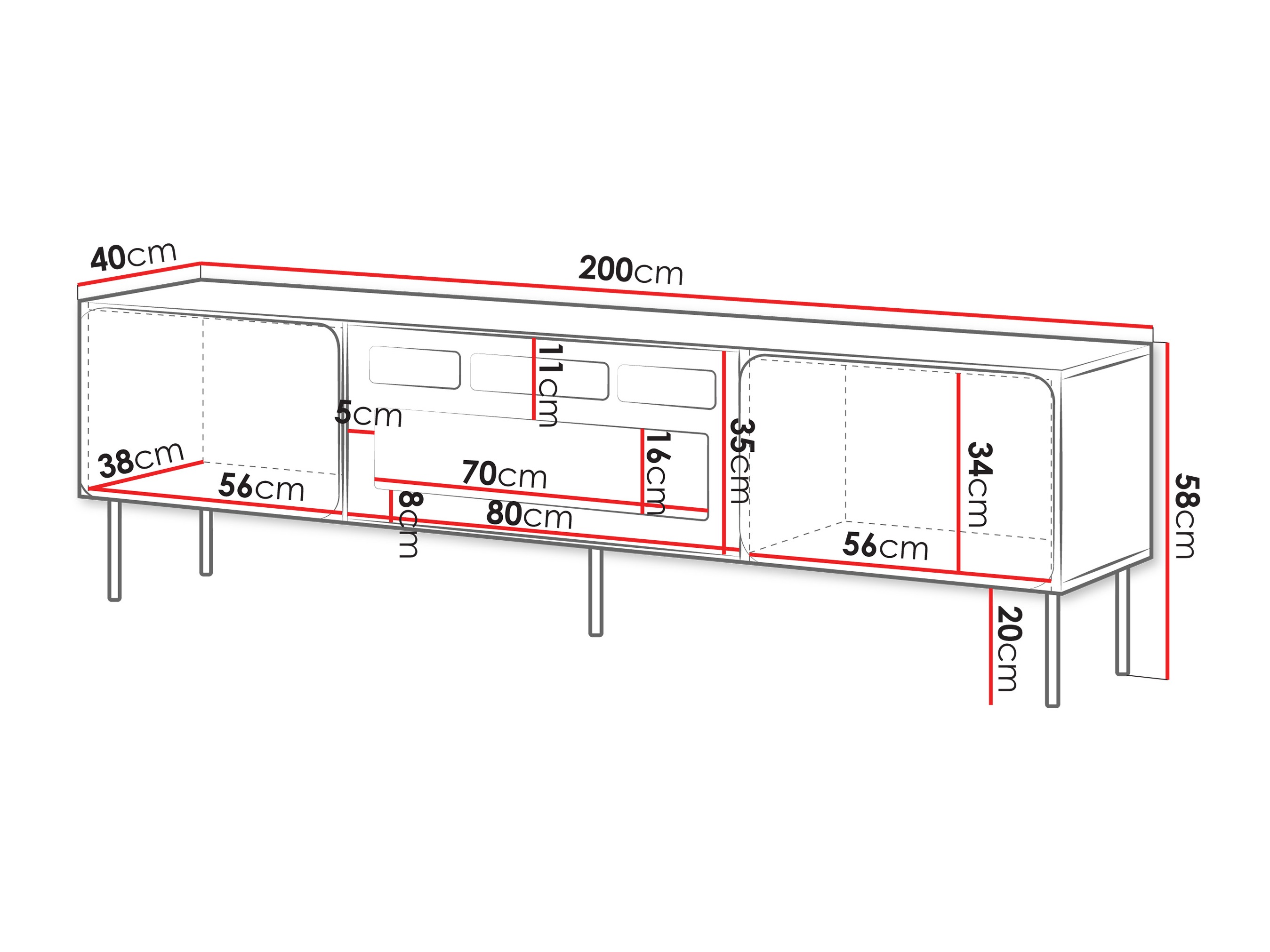 TV stol Fentore 104 (Kašmir)
