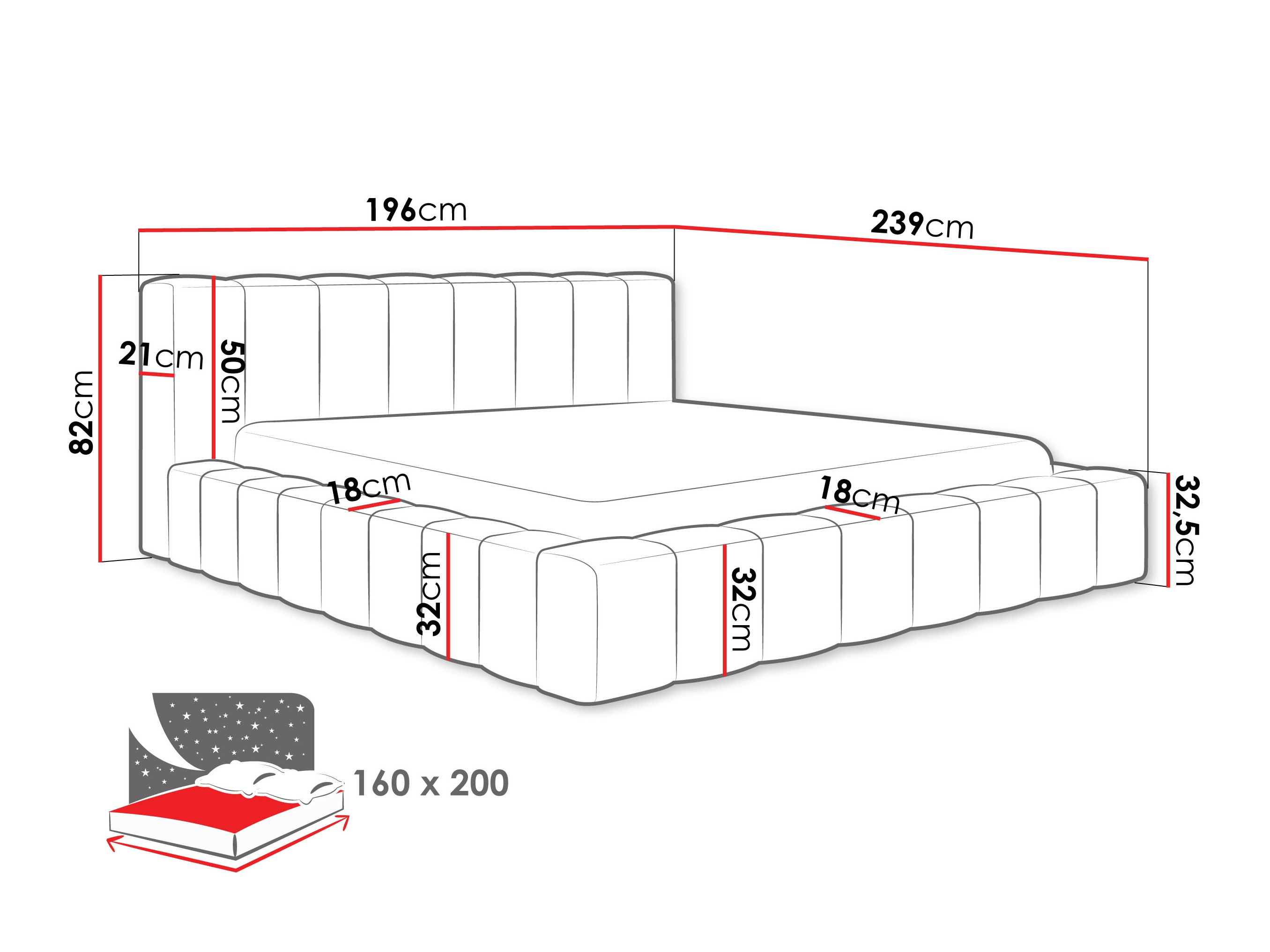 Krevet Hesperia 125 (Paros 02)