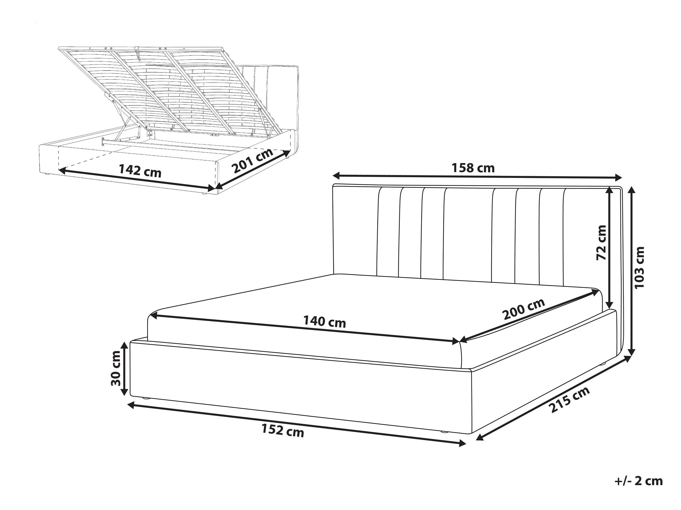 Krevet Berwyn 3198 (Svijetlo bež)