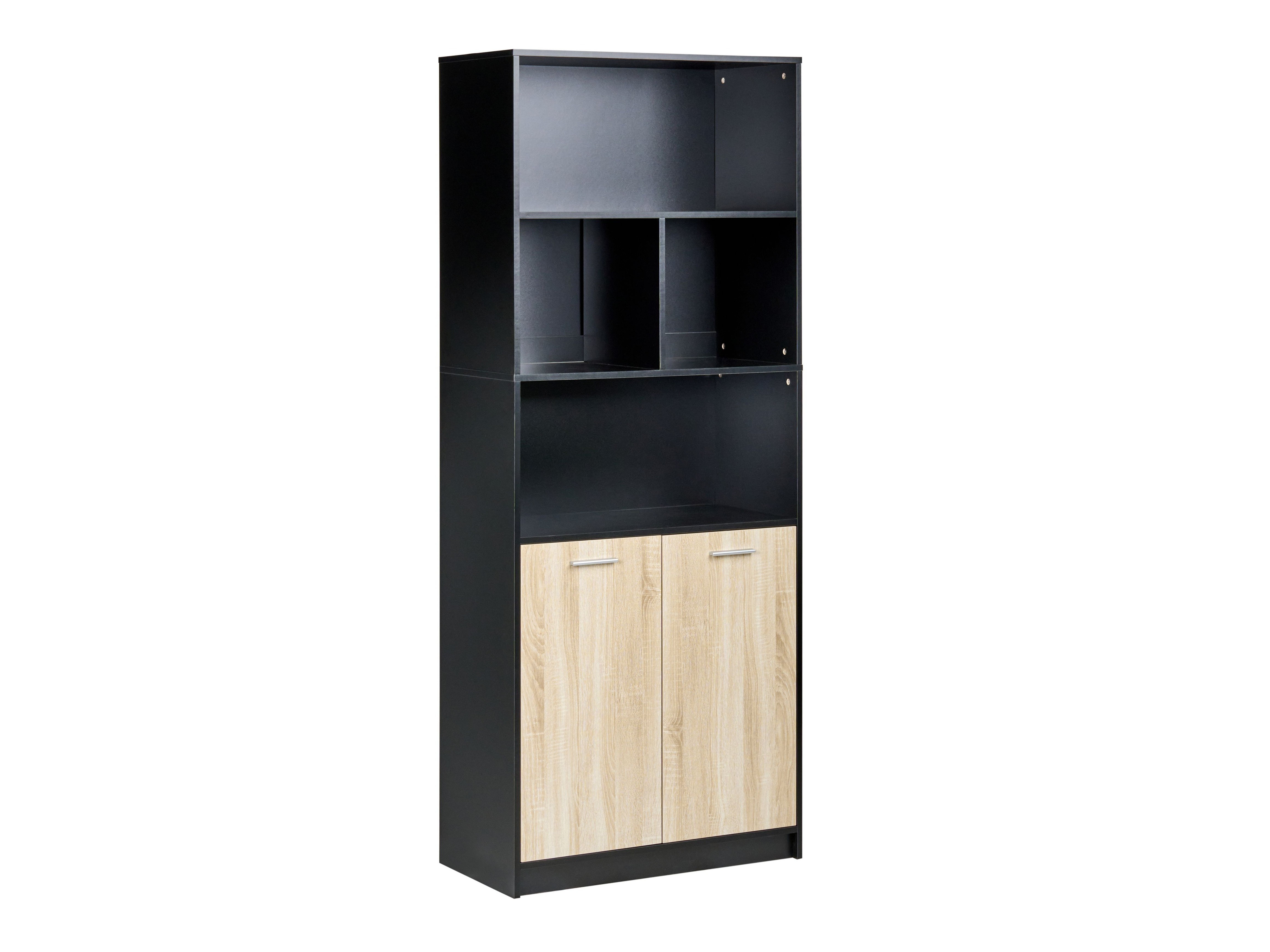 Polica Catferu 106 (Crna + Svijetlo smeđa)