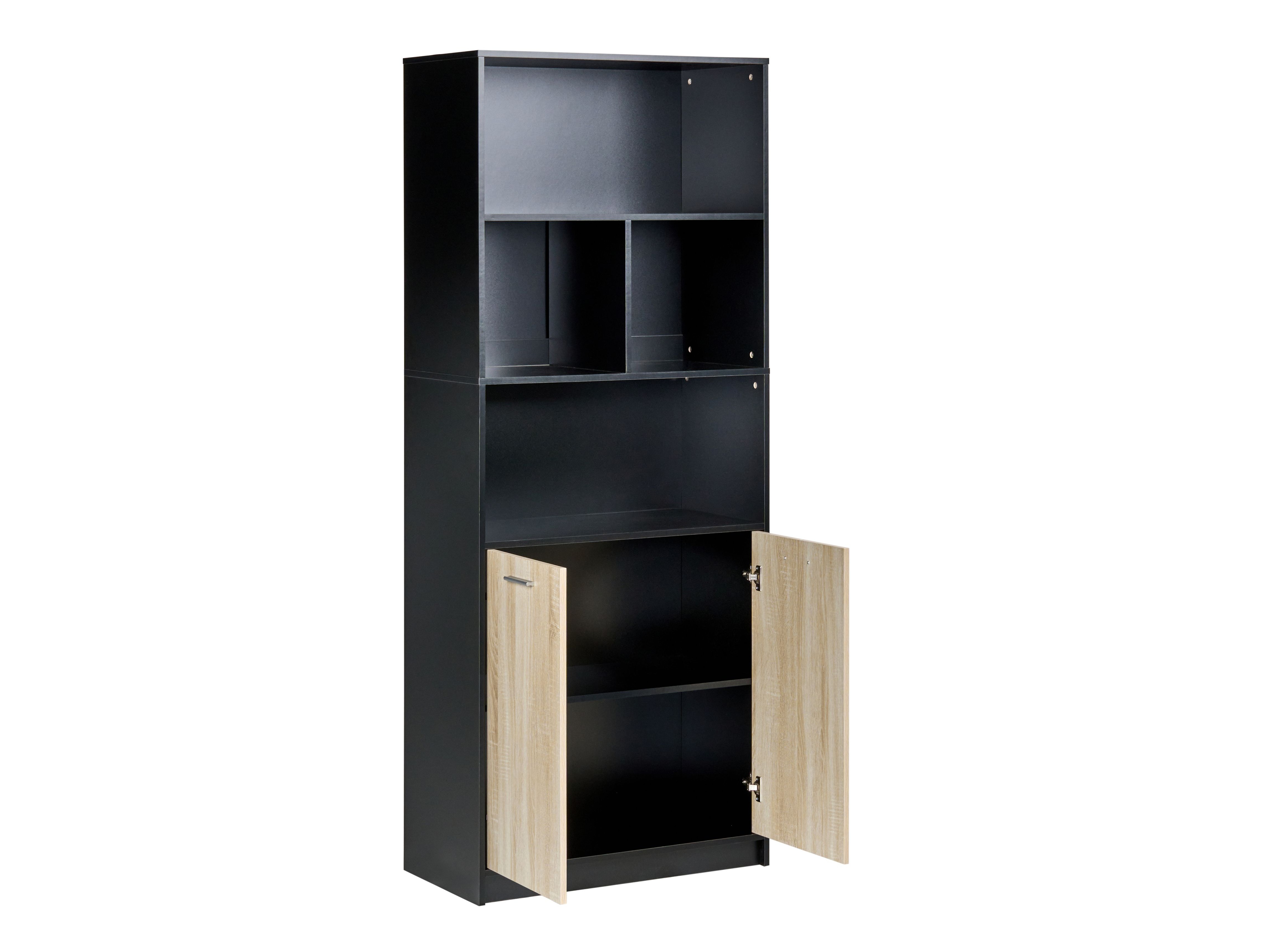 Polica Catferu 106 (Crna + Svijetlo smeđa)