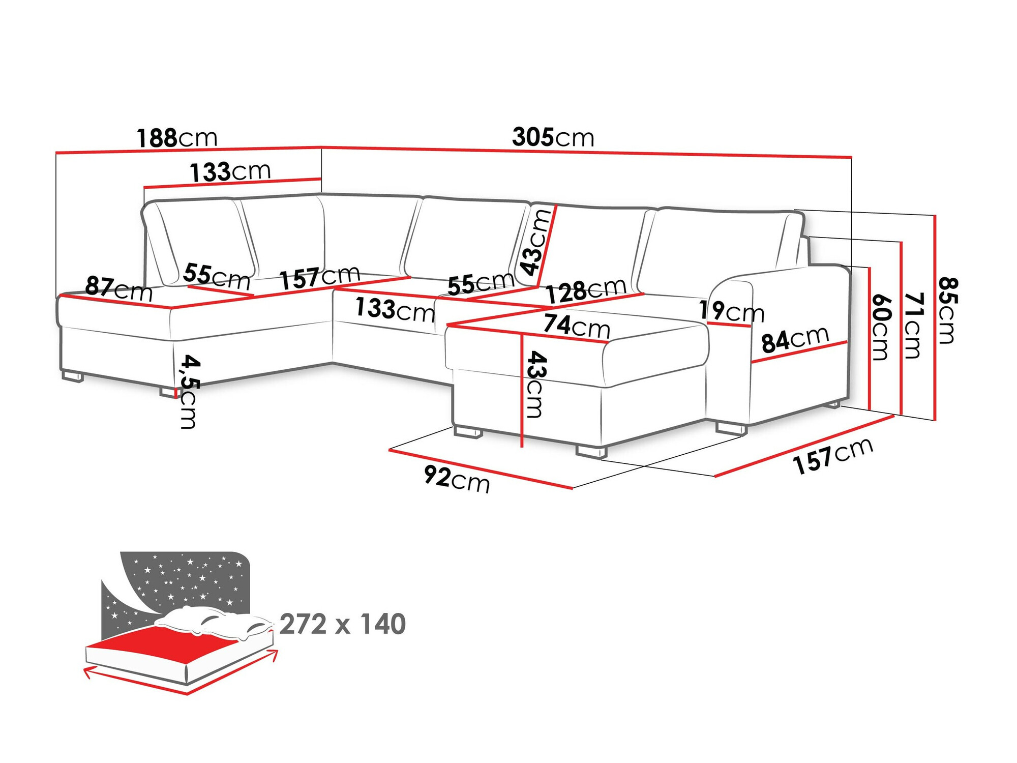 Kutna garnitura SC9809 Manja oštećenja