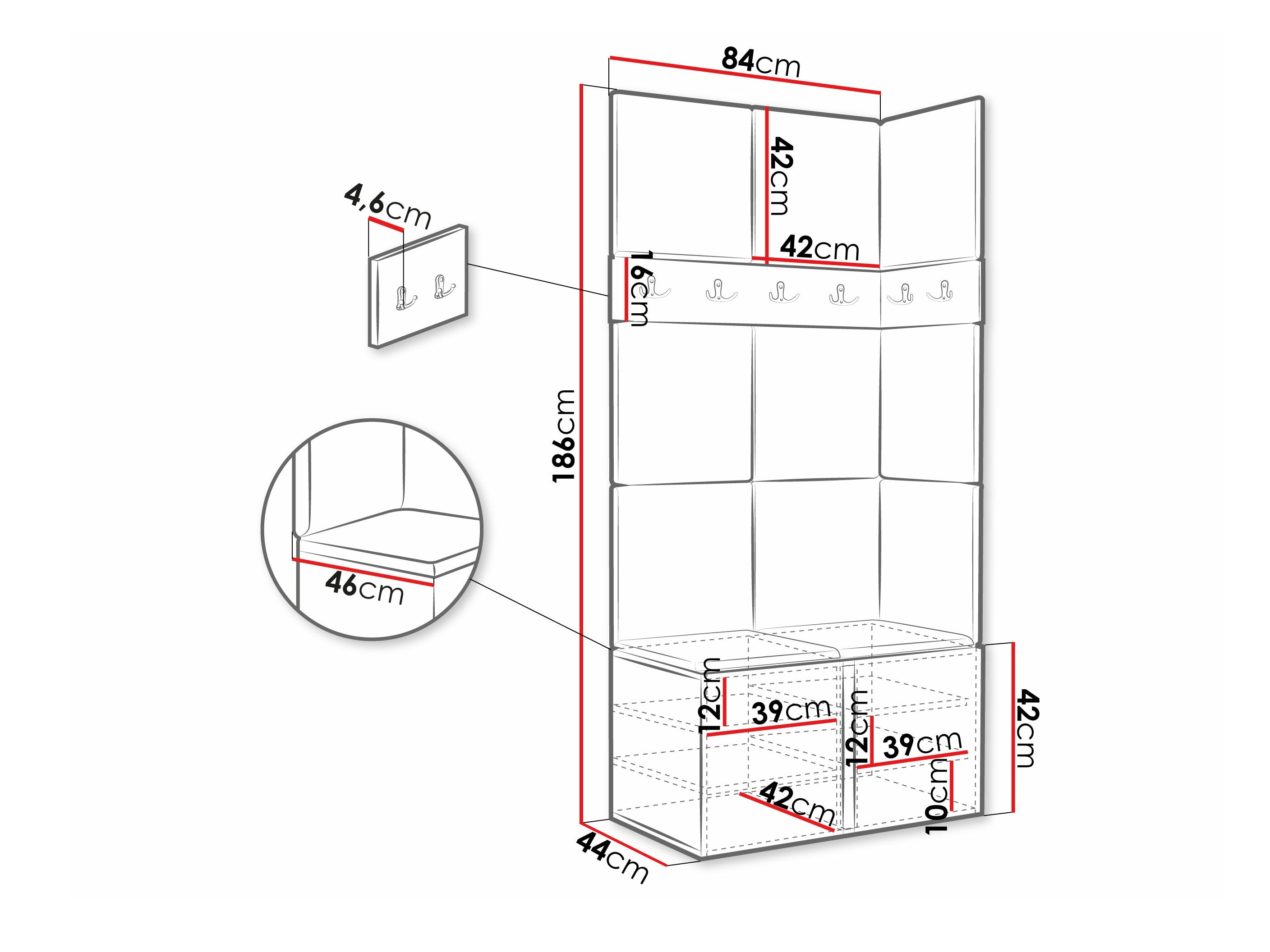 Set za hodnik Pinis I (Bijela)