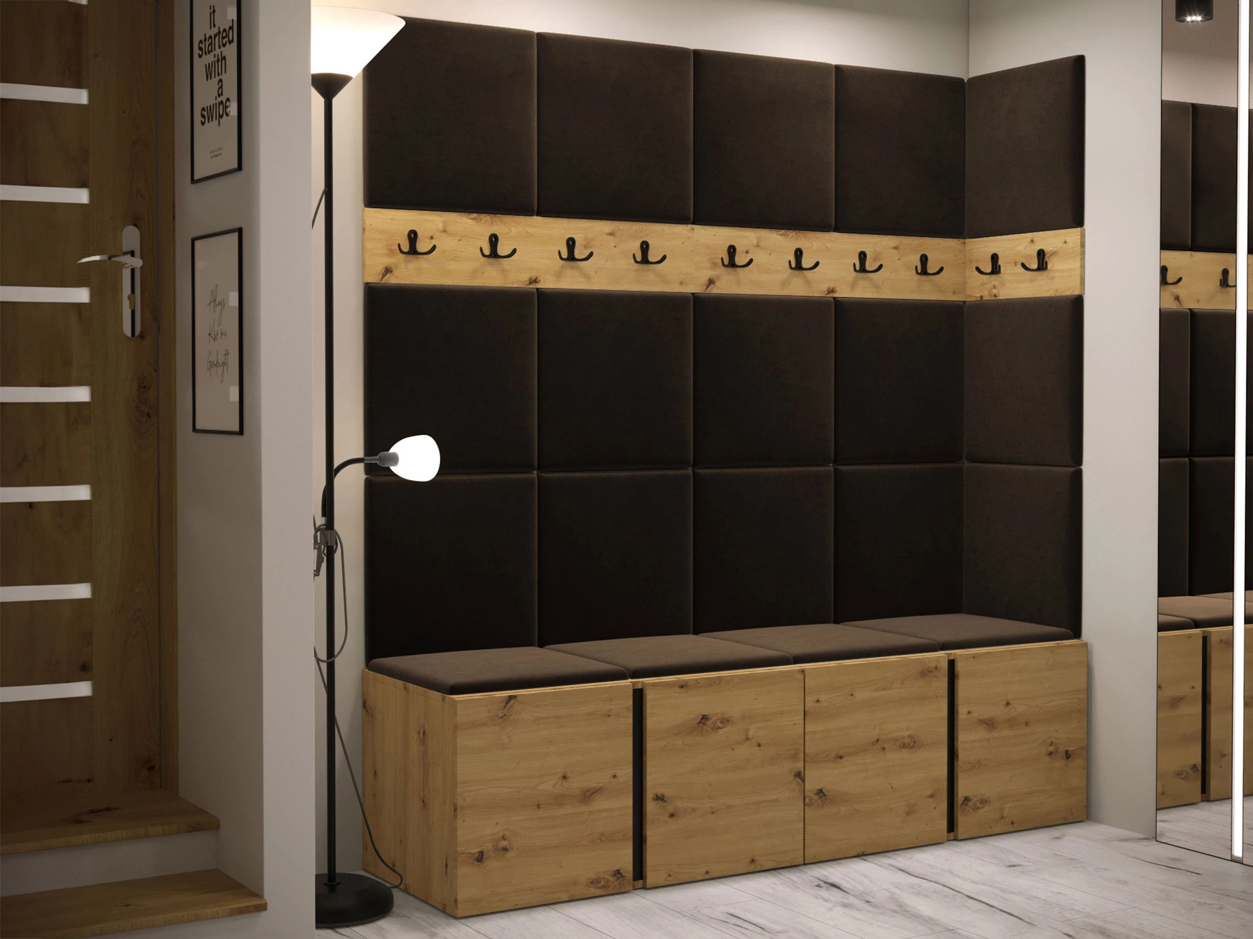 Set za hodnik Pinis II (Hrast Artisan)