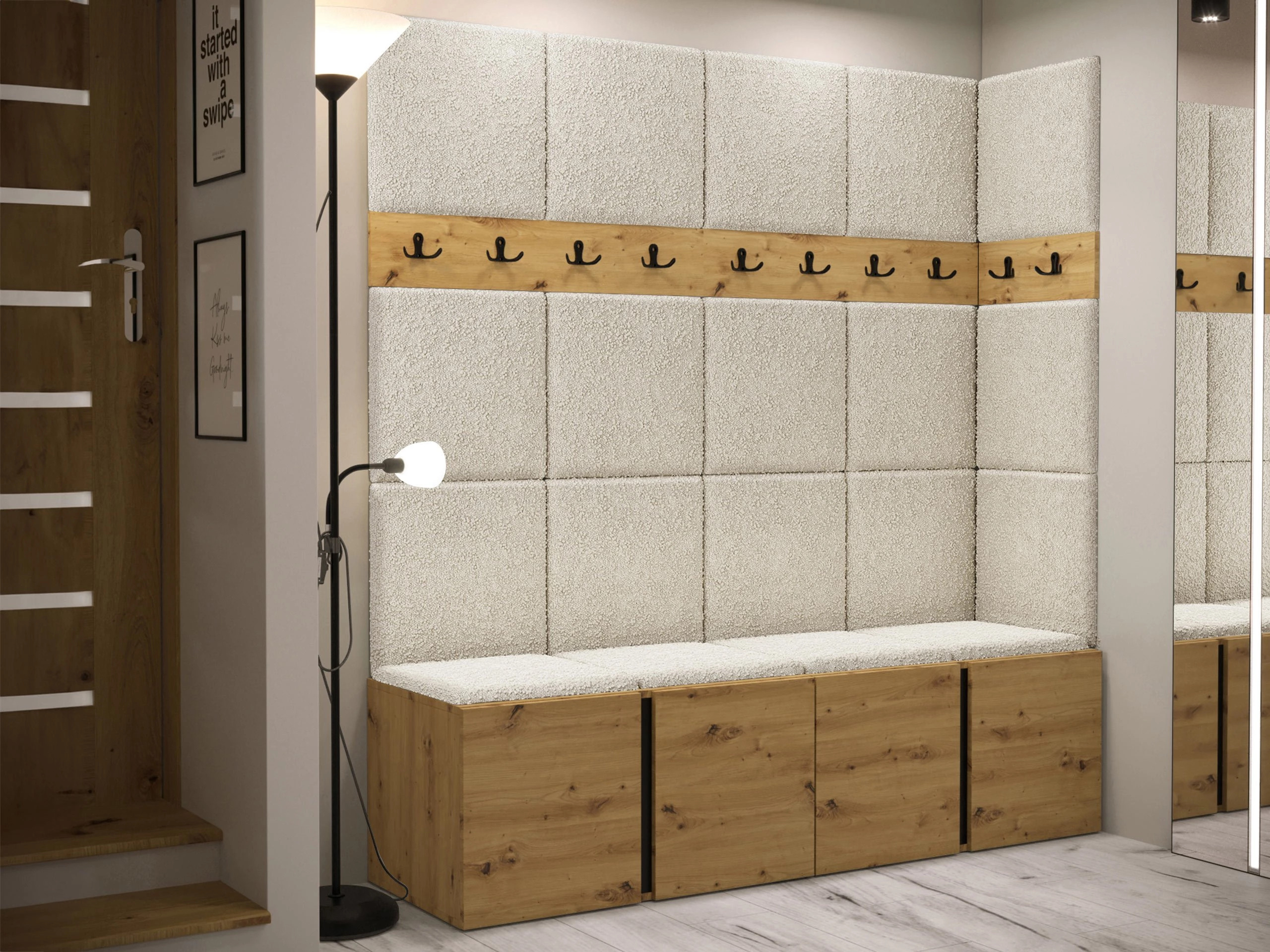 Set za hodnik Pinis II (Hrast Artisan)