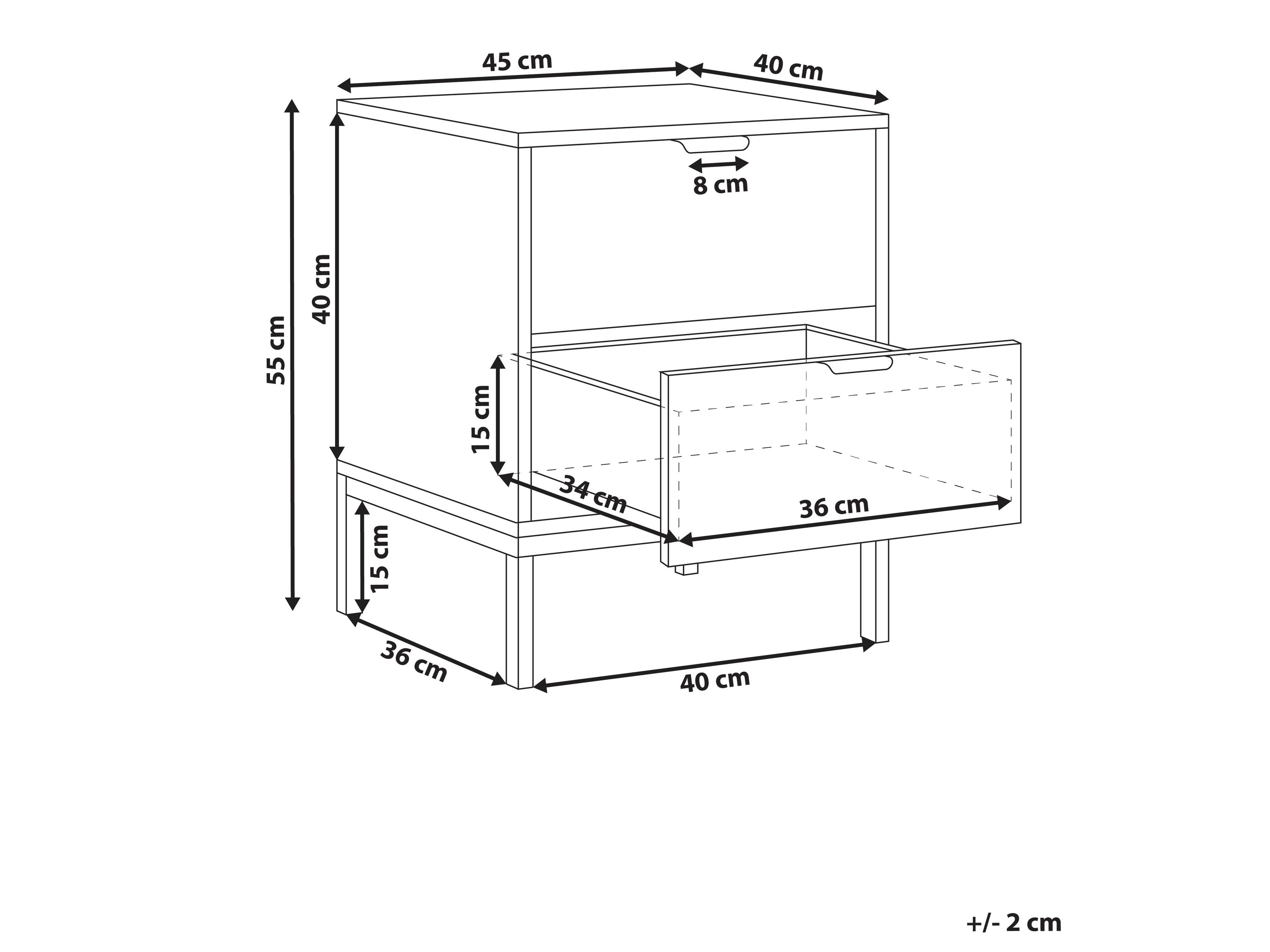 Noćni ormarić Livodeu 100