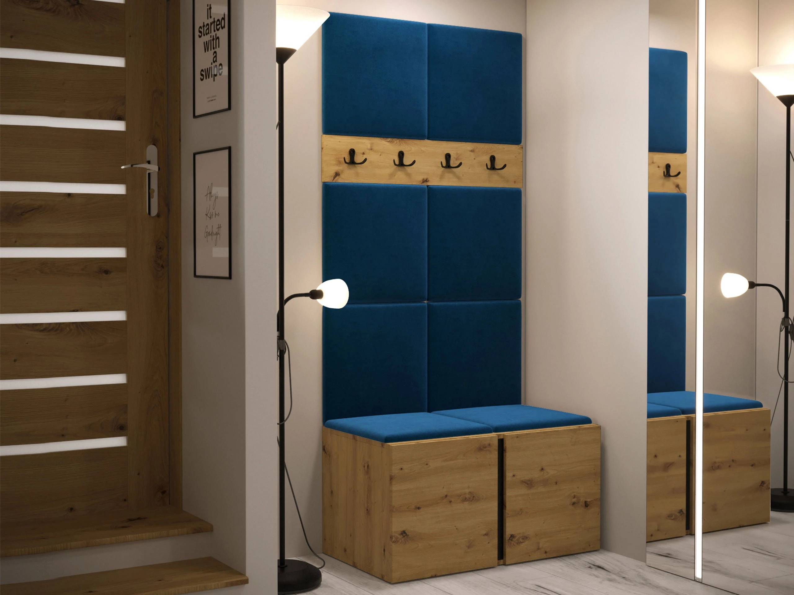 Set za hodnik Pinis IV (Hrast Artisan)