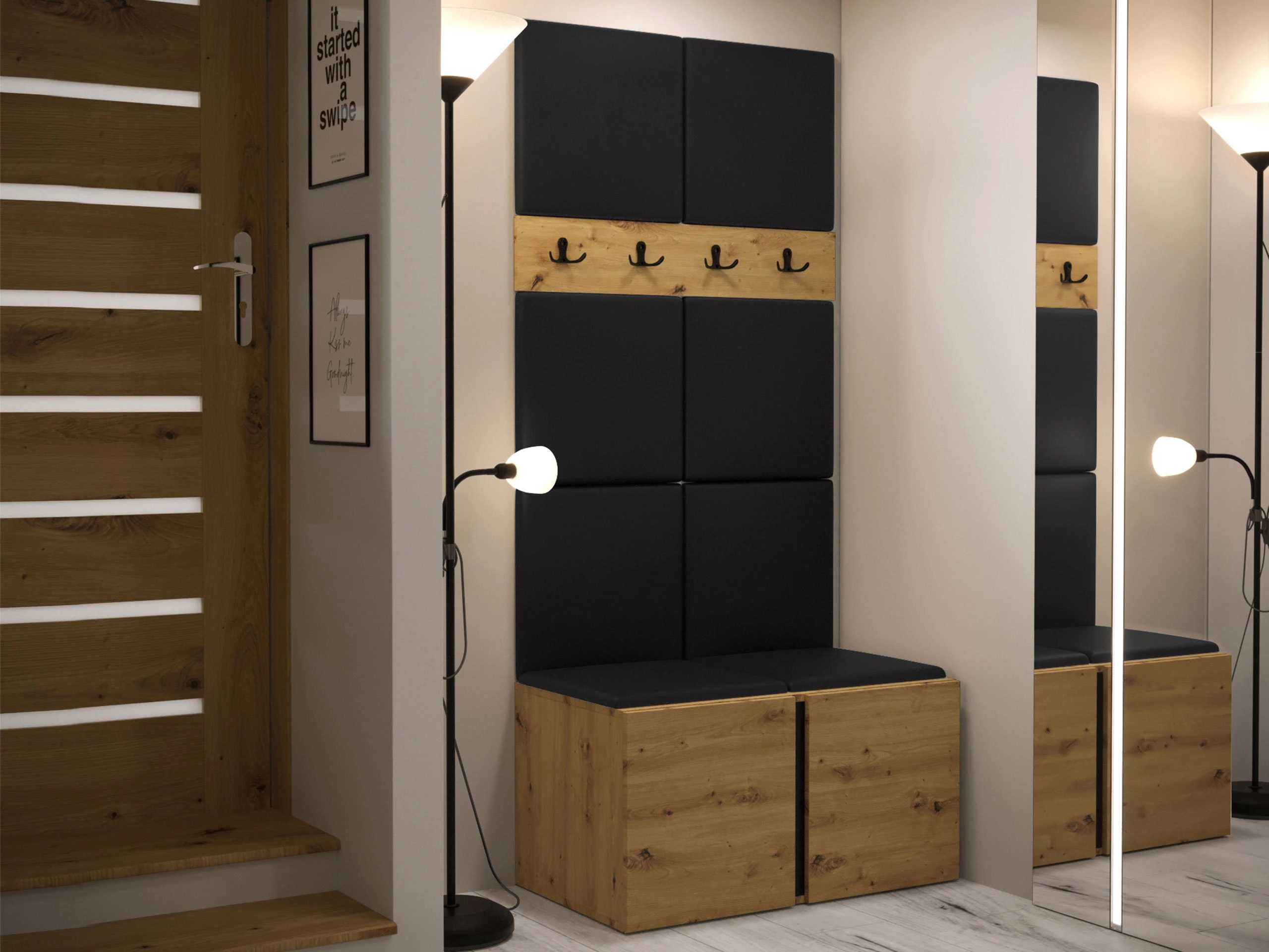 Set za hodnik Pinis IV (Hrast Artisan)