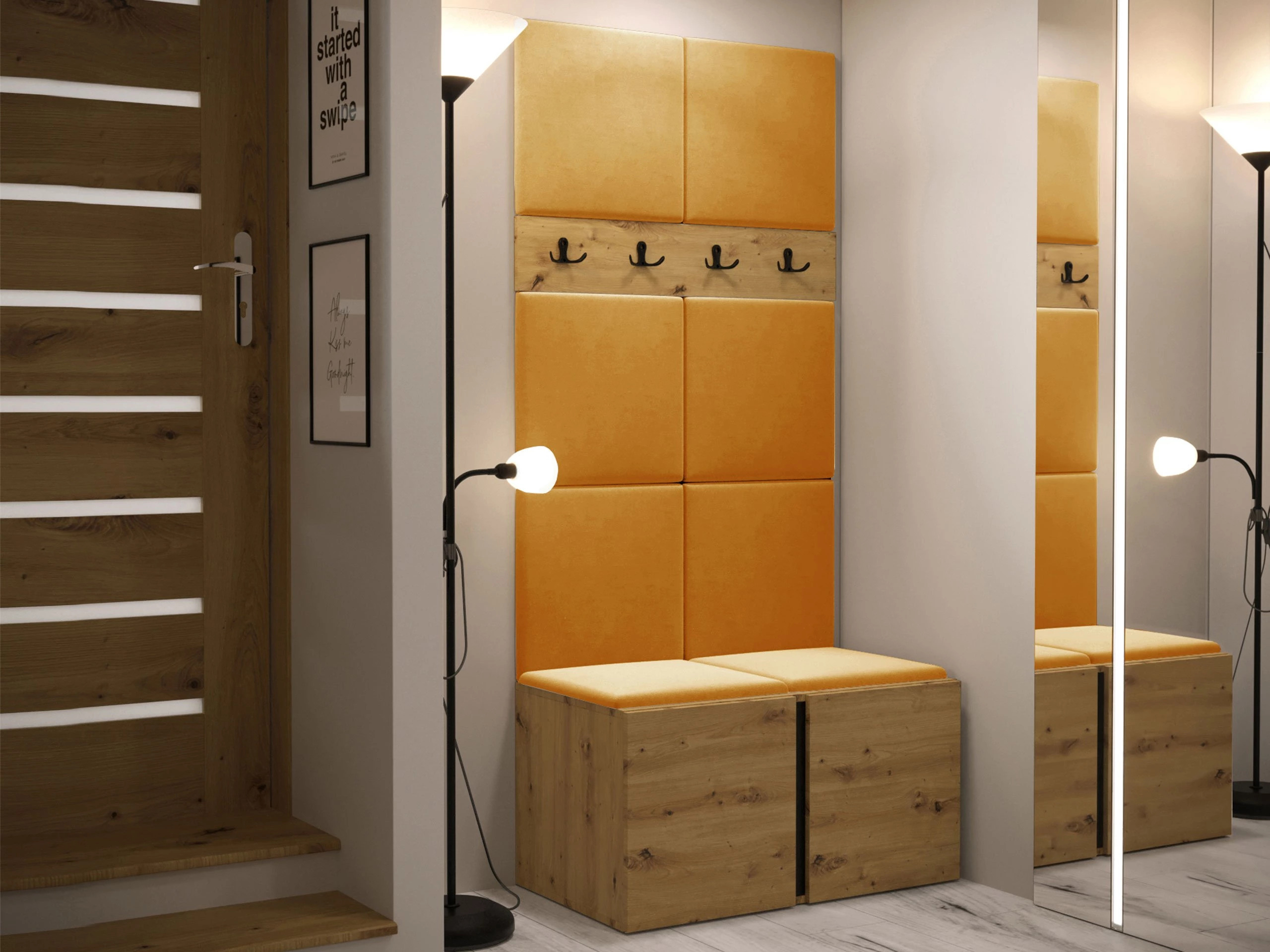 Set za hodnik Pinis IV (Hrast Artisan)