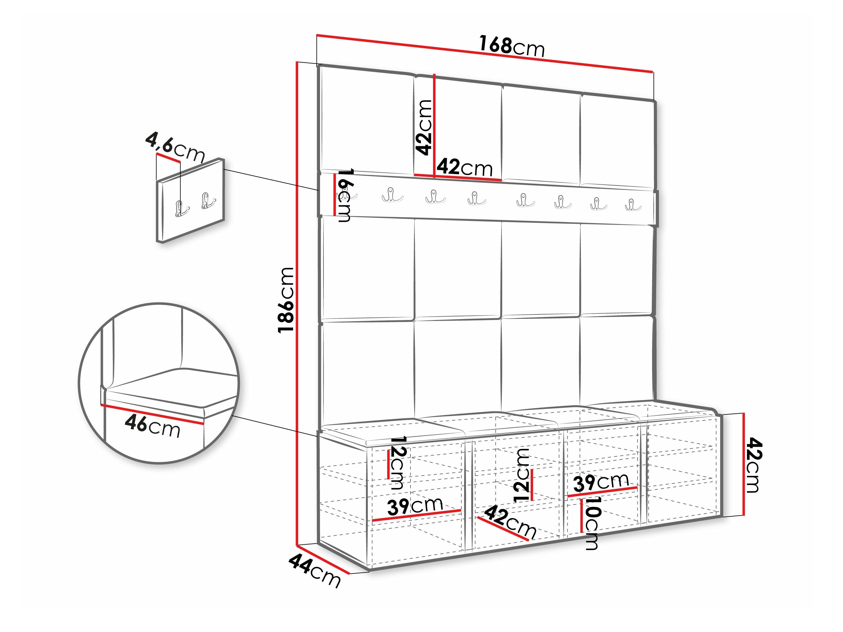Set za hodnik Hartford 268 (Manila 02)