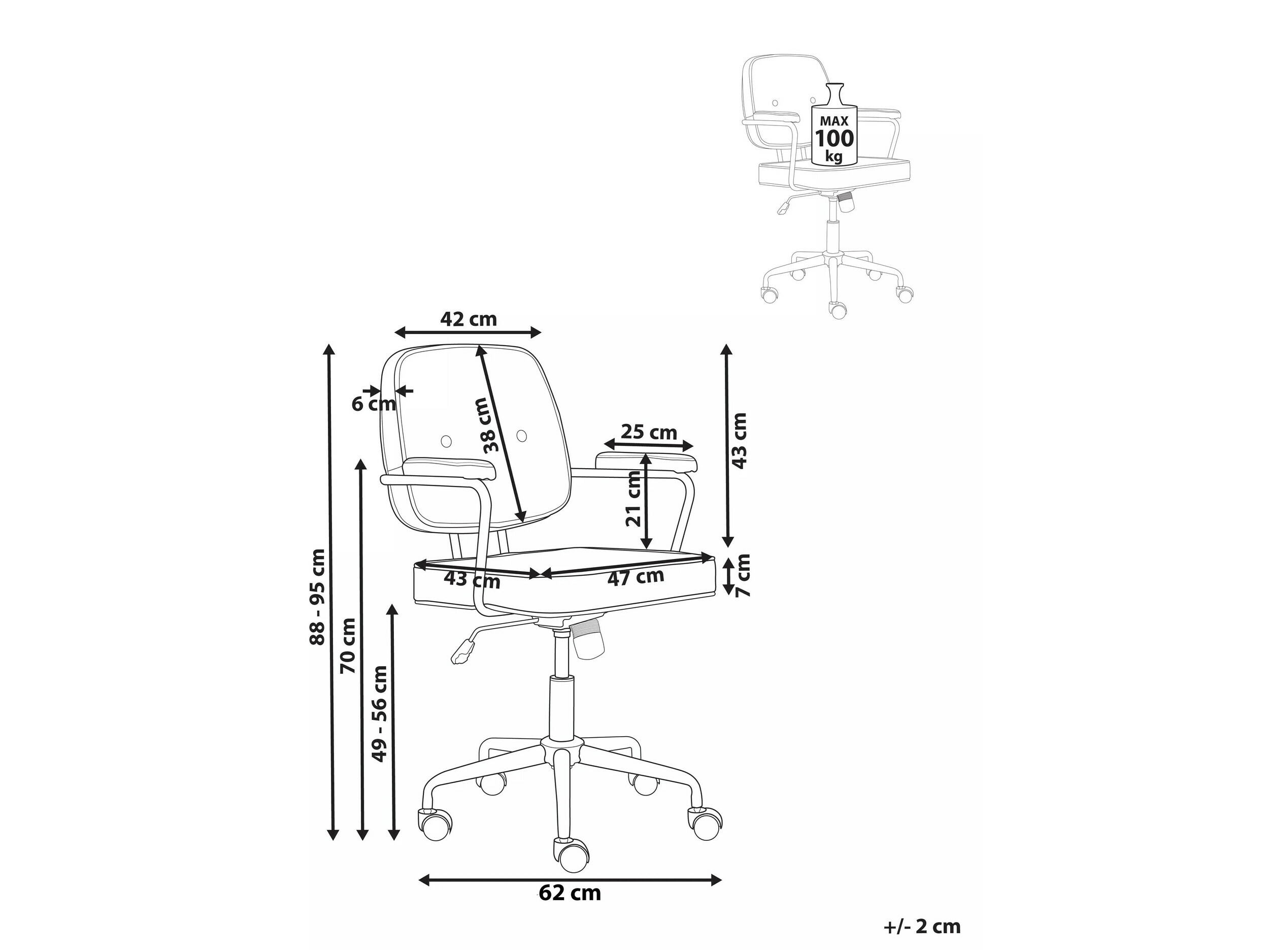Uredska stolica Berwyn 901 (Narančasta)