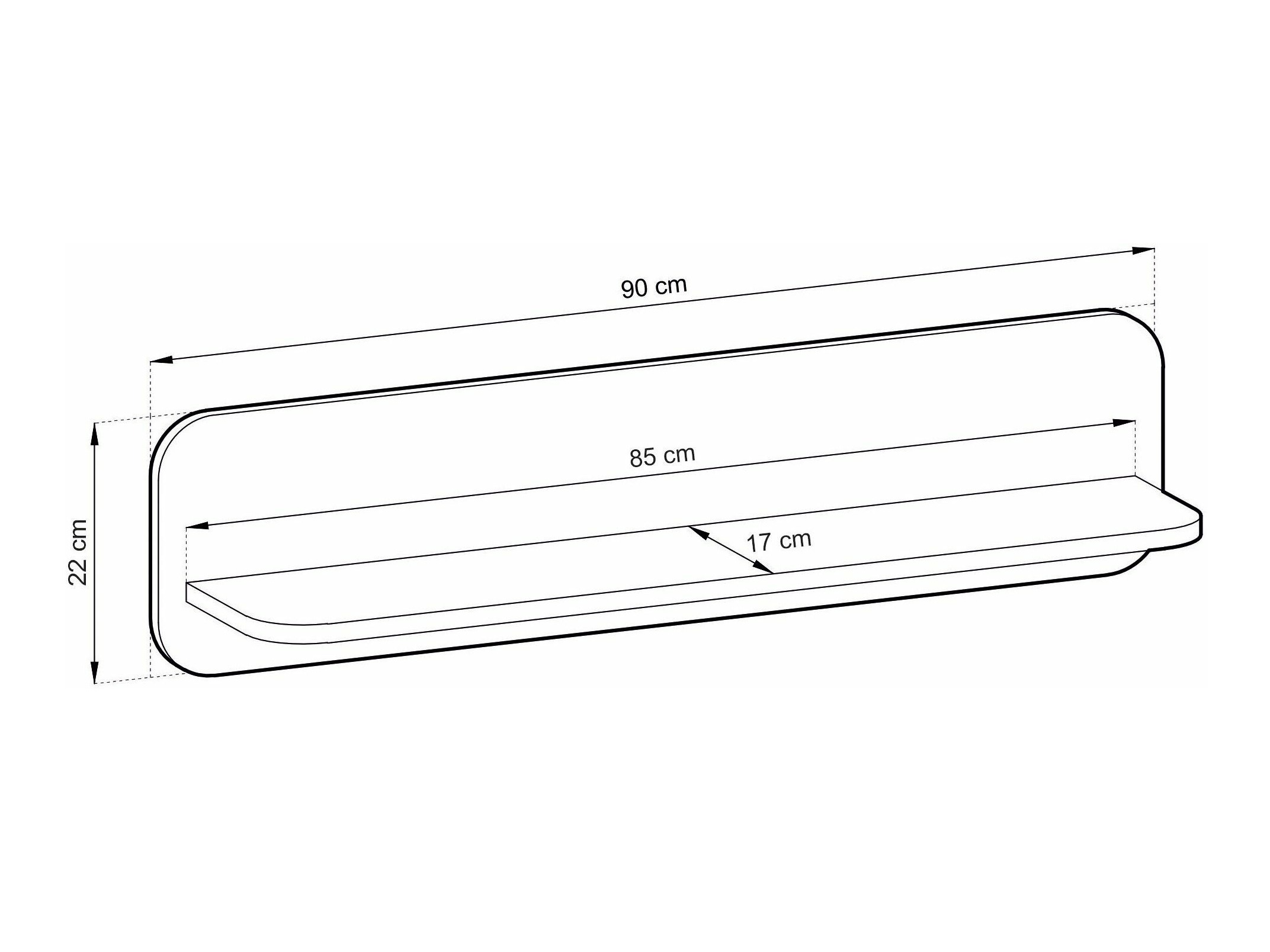 Zidna polica Vesdore 101