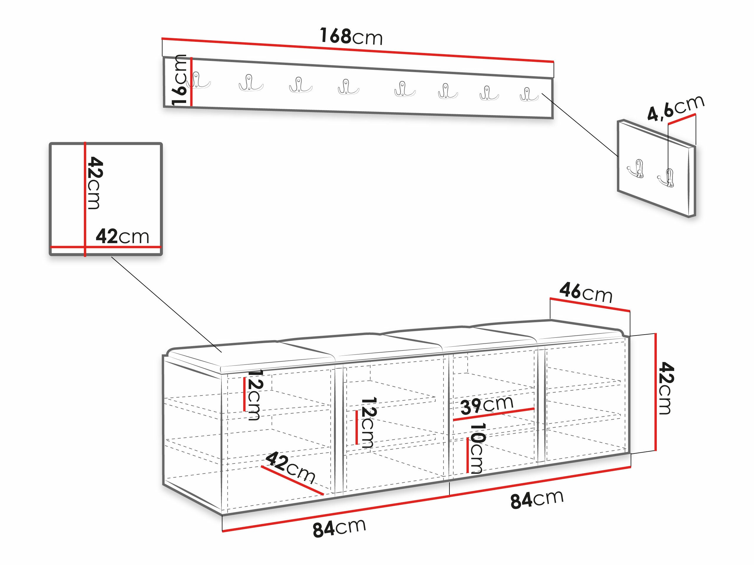 Set za hodnik Hartford 276 (Manila 02)