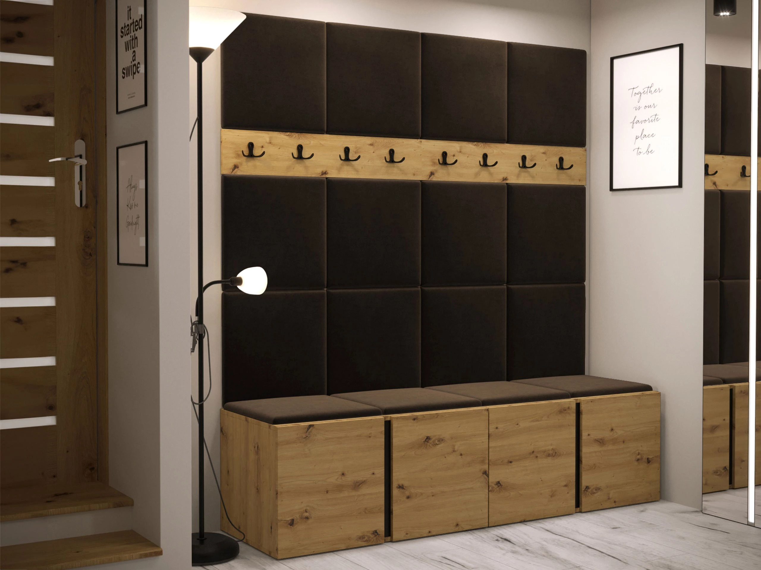 Set za hodnik Pinis V (Hrast Artisan)