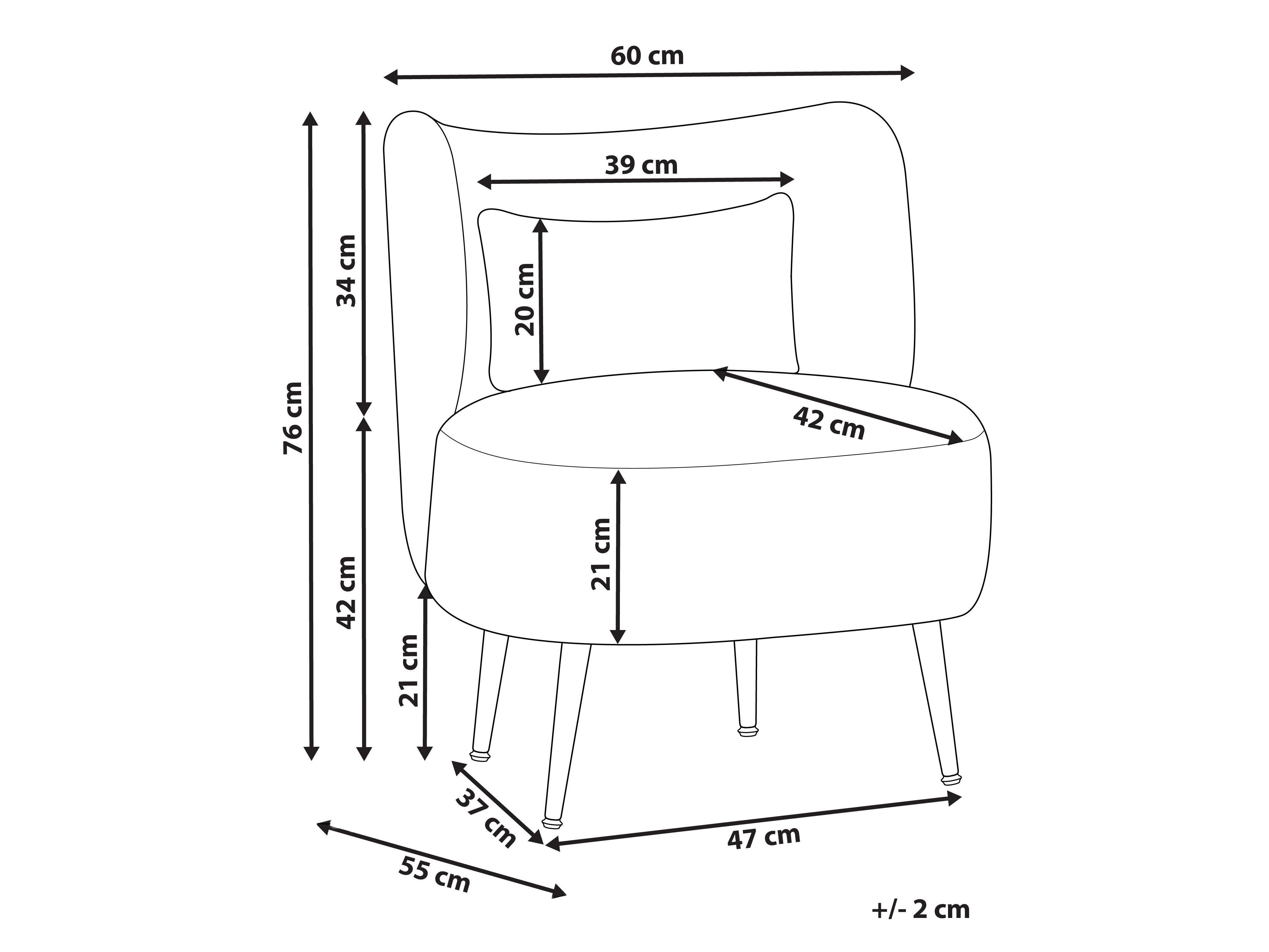 Fotelja Berwyn 570 (Kaki + Crna)