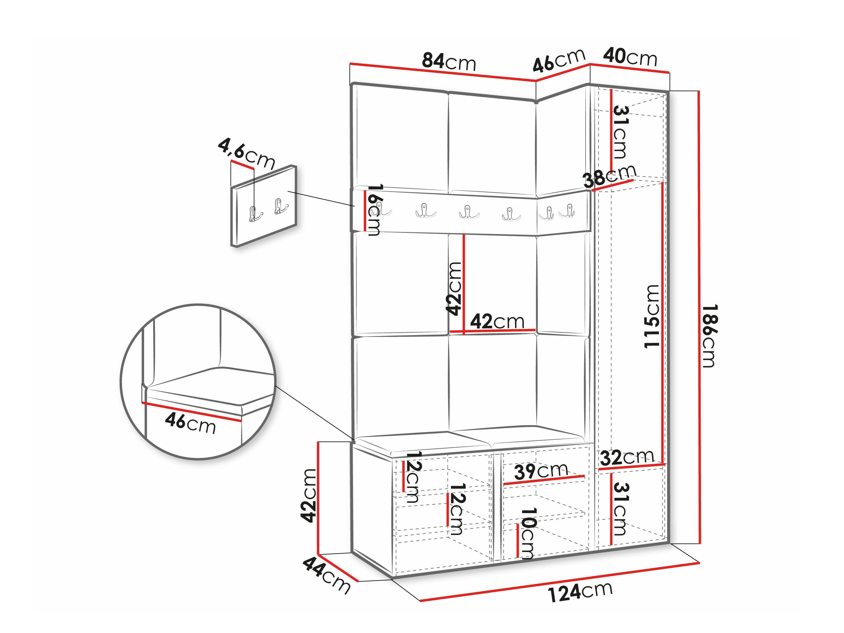 Set za hodnik Hartford 277 (Manila 02)